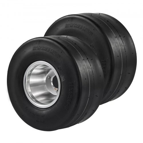 VEVOR Go Kart Tires and Rims,11x6-5" Go Kart Wheels,2-Pack Rear Wheels,Aluminum