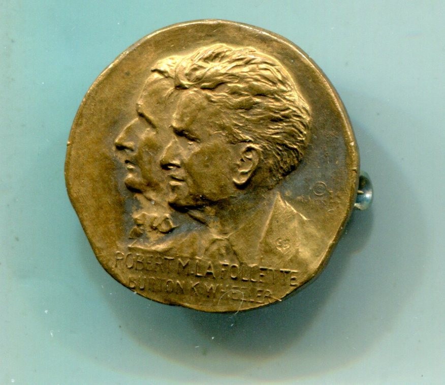Lafollette Wheeler Bronze Pin