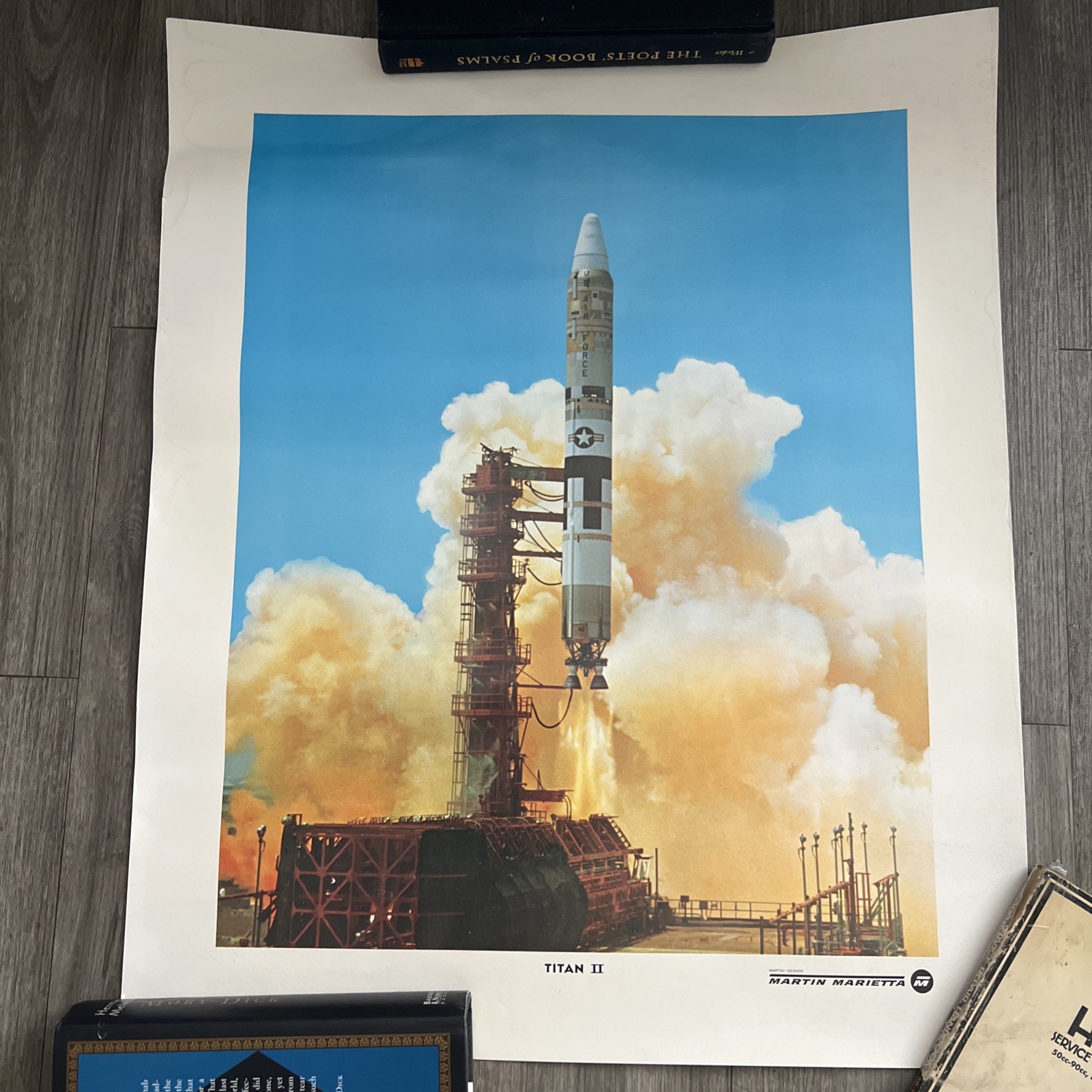 Lockheed MARTIN MARIETTA Titan II -III Rocket Launch Poster  24 X 20  + extra