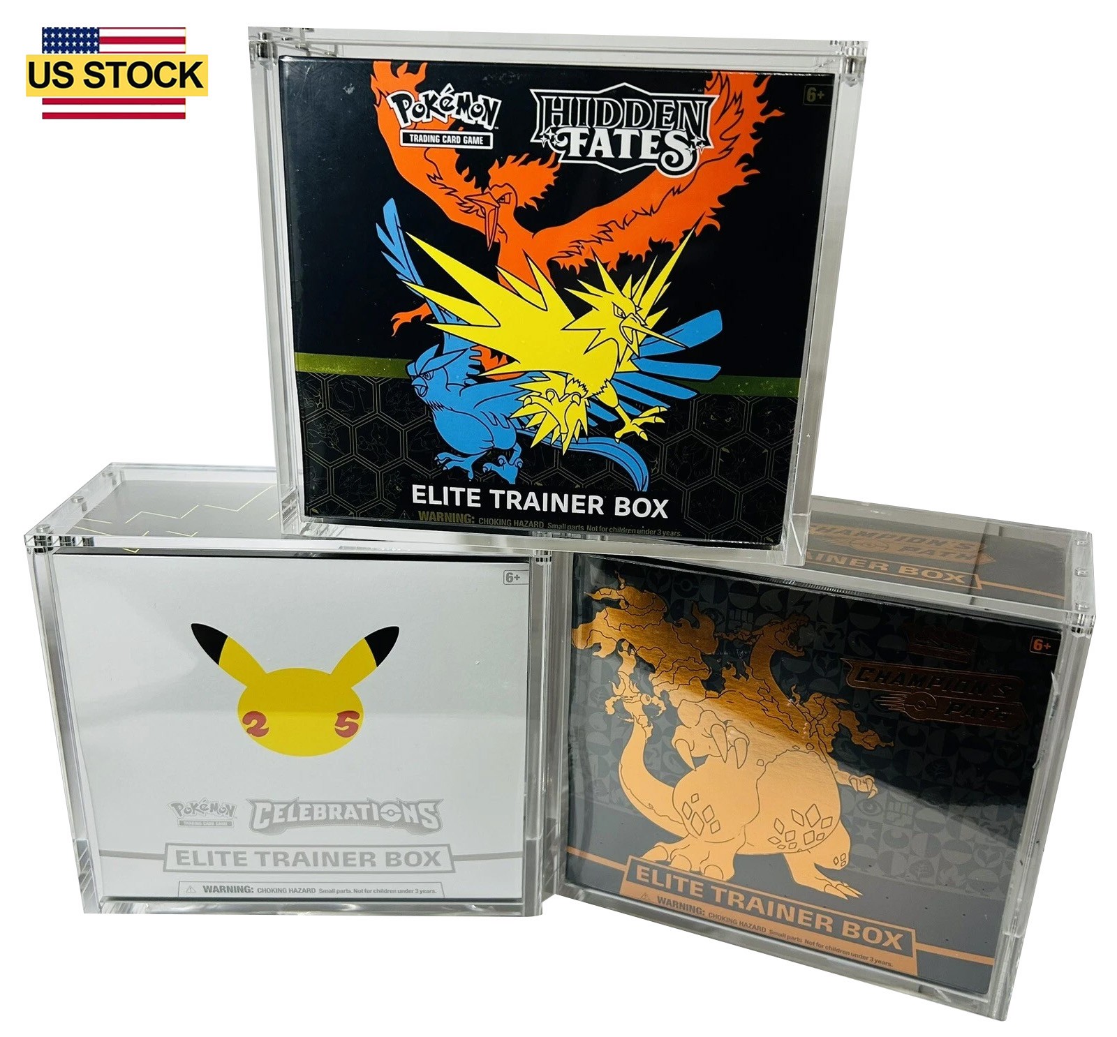 6mm Anti-dust Premium Pokemon ETB Acrylic Protector | N52 Magnetic Lid US STOCK