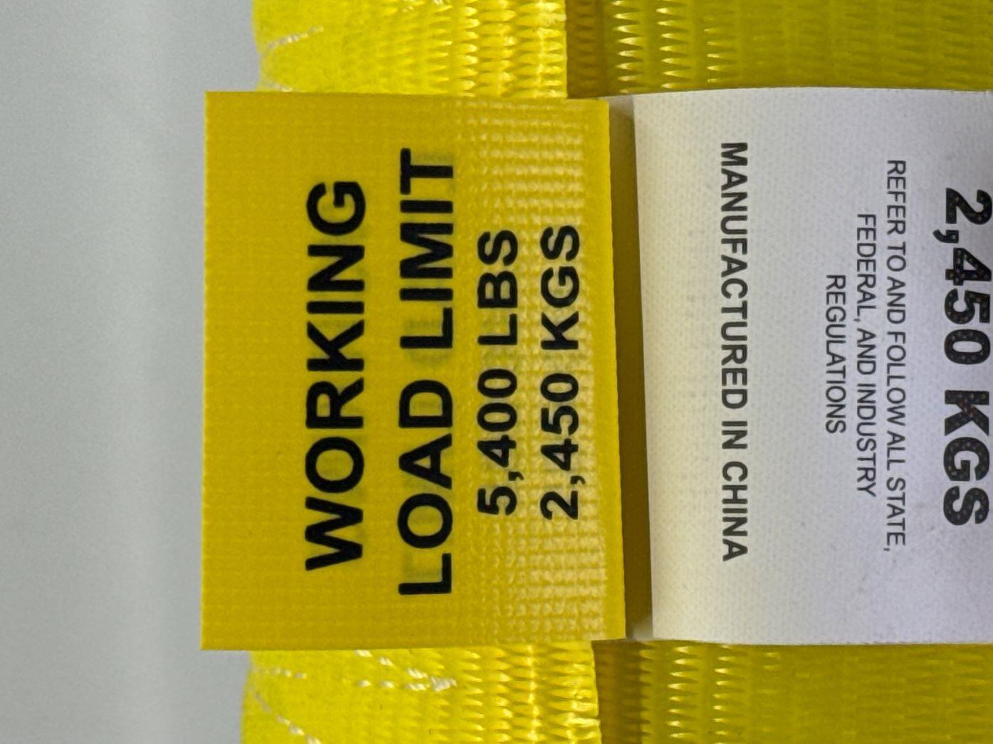 4"X27' Winch Strap with Flat Hook 4 Pack