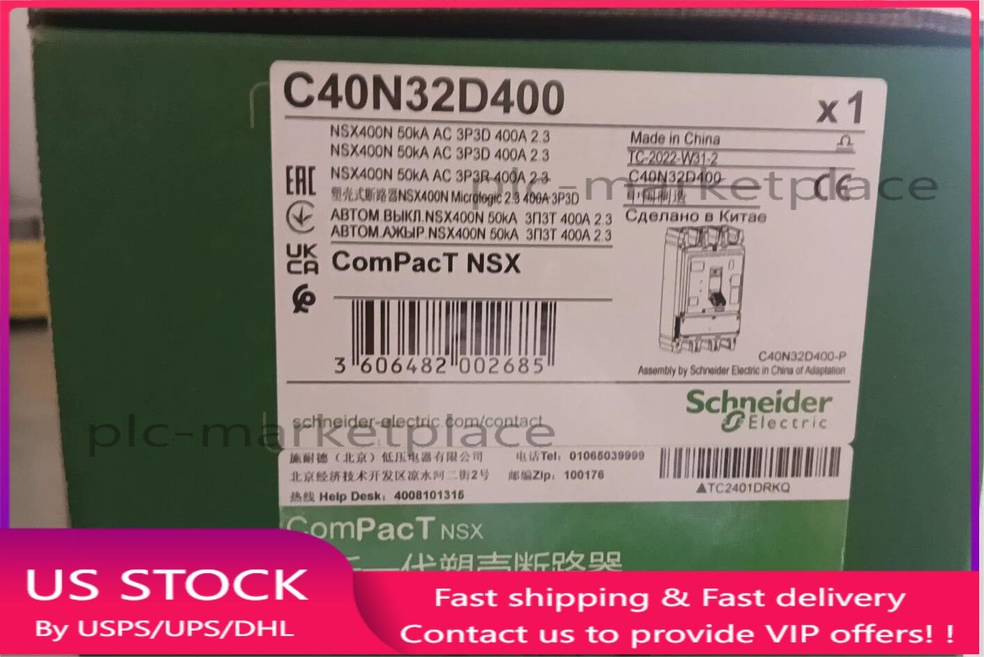 1PC Schneider C40N32D400 Molded Case Circuit Breaker New Fast Shipping