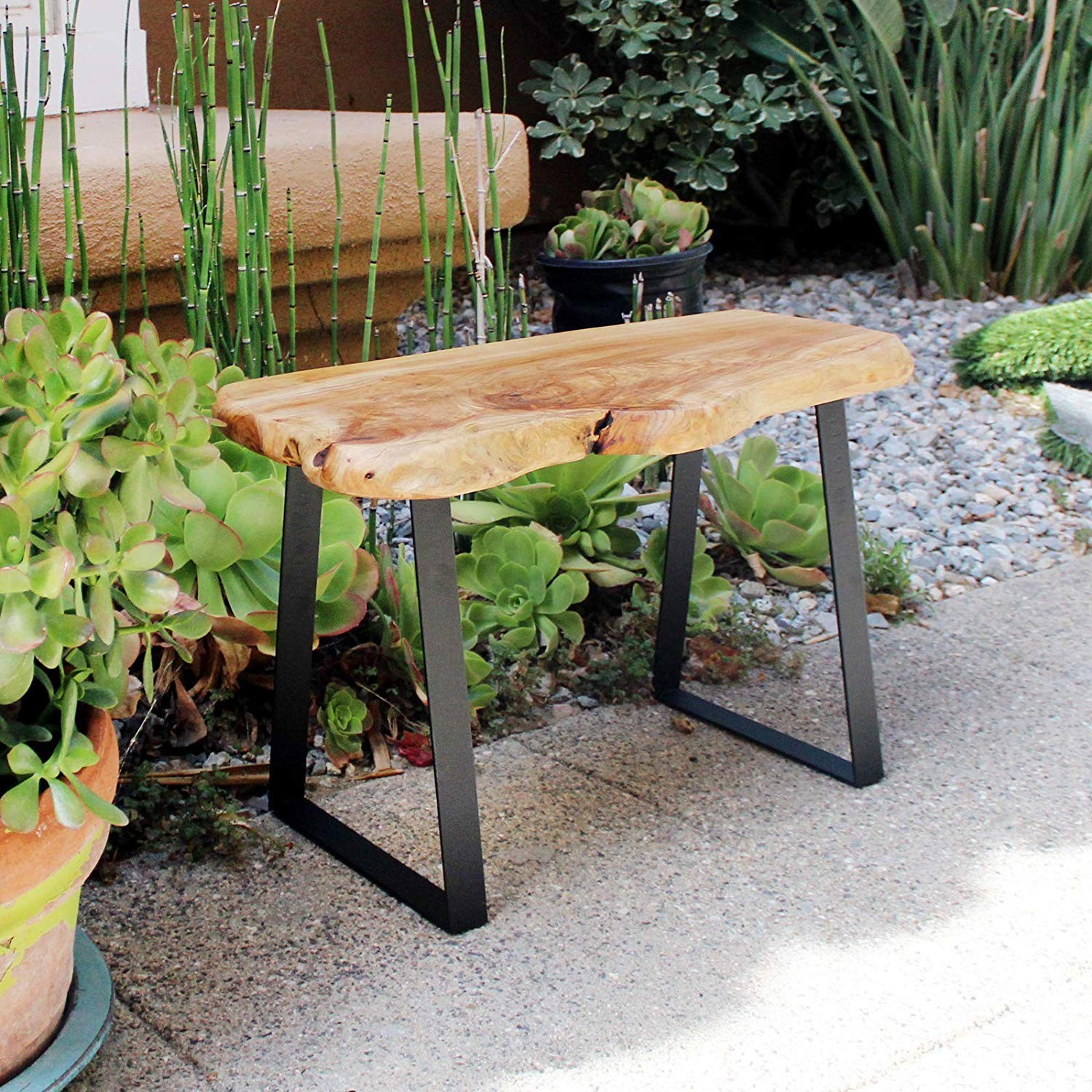 WELLAND Live Edge Cedar 29 inches L x 12 W x 16 H, Bench