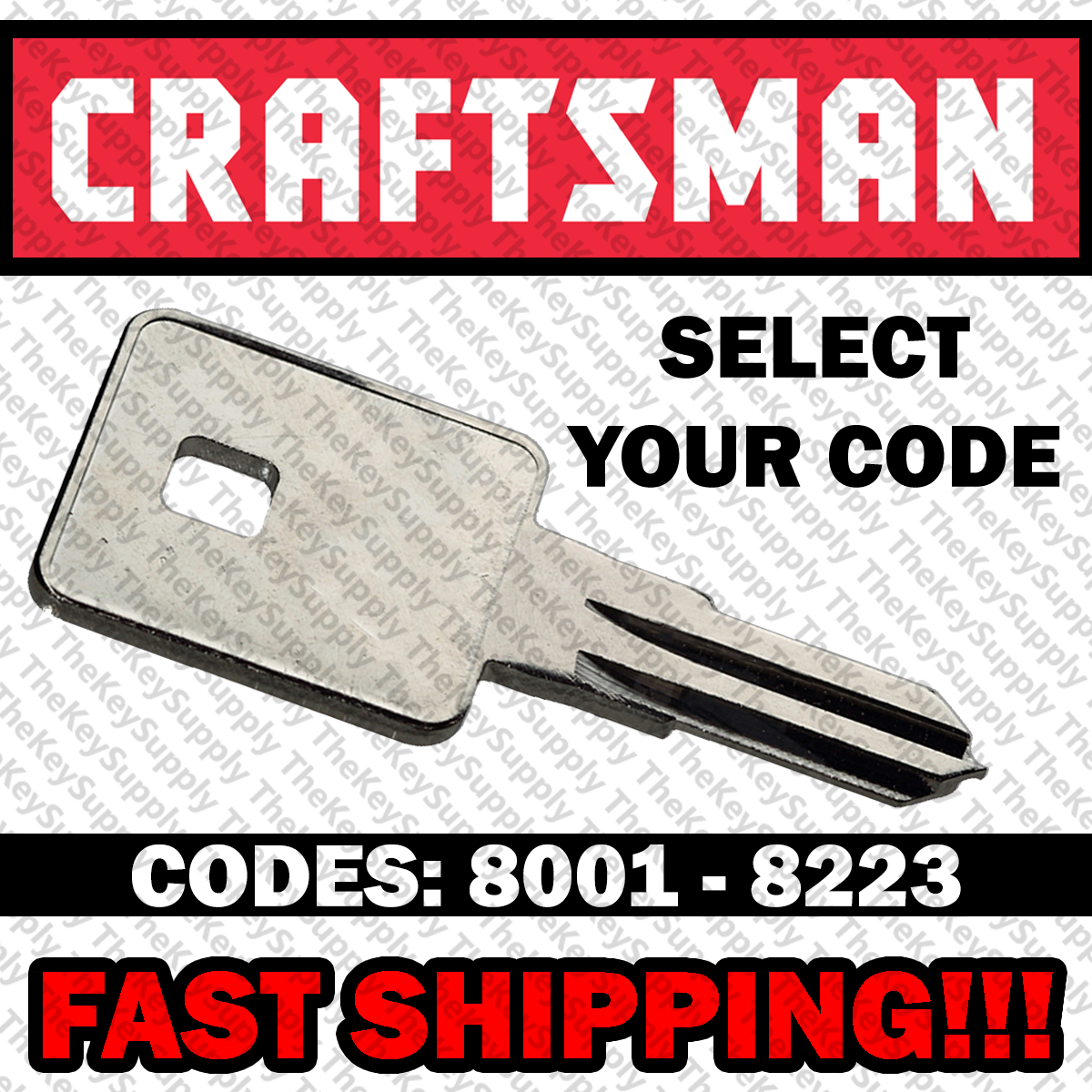 Craftsman 8207 Precut Replacement Toolbox Key llave