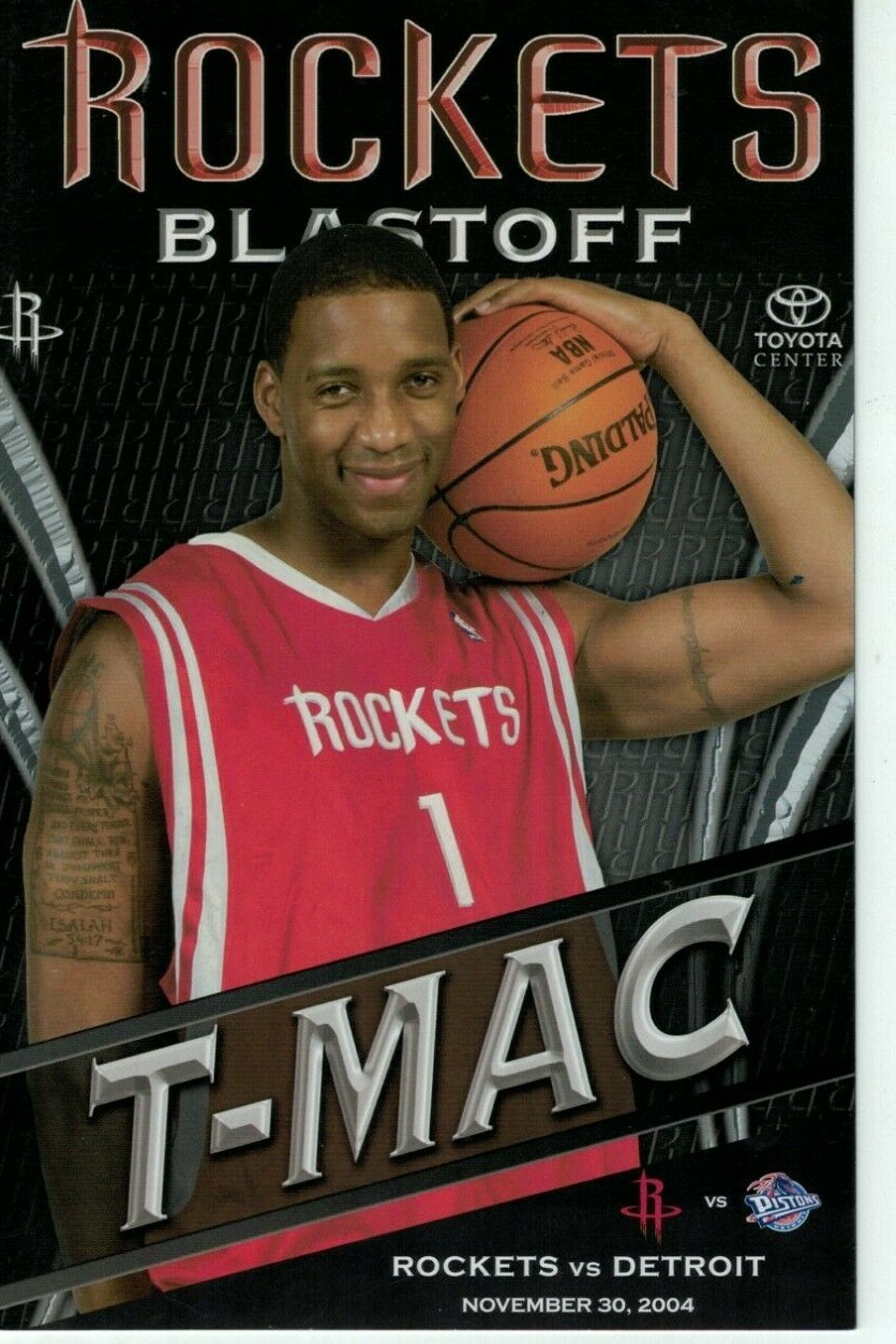 HOUSTON ROCKETS vs DETROIT PISTONS PROGRAM 11-30-04 - TRACY MC GRADY (T-MAC)