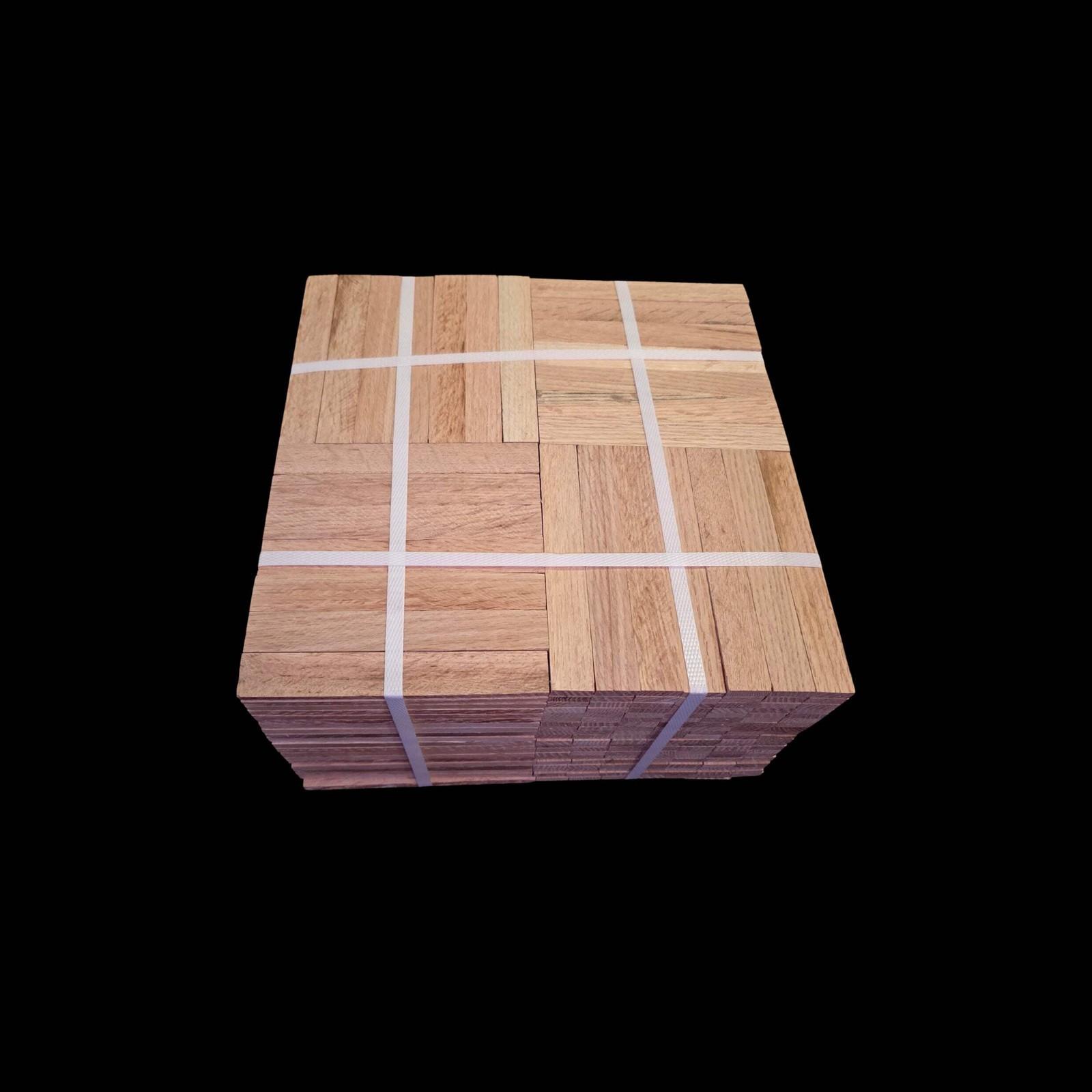 Unfinished Red Oak Parquet - 7 Fingers - 12" x 12" x 5/16" - 2 Full Boxes - 40 S
