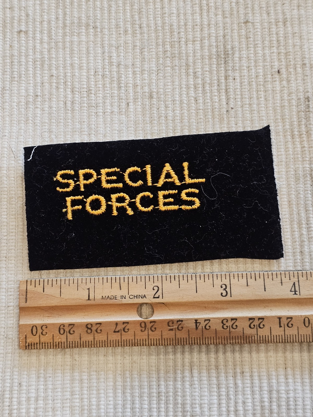 1980s Era USN Navy Vietnam Cold War Special Forces Black Wool Tab Patch L@@K!!!