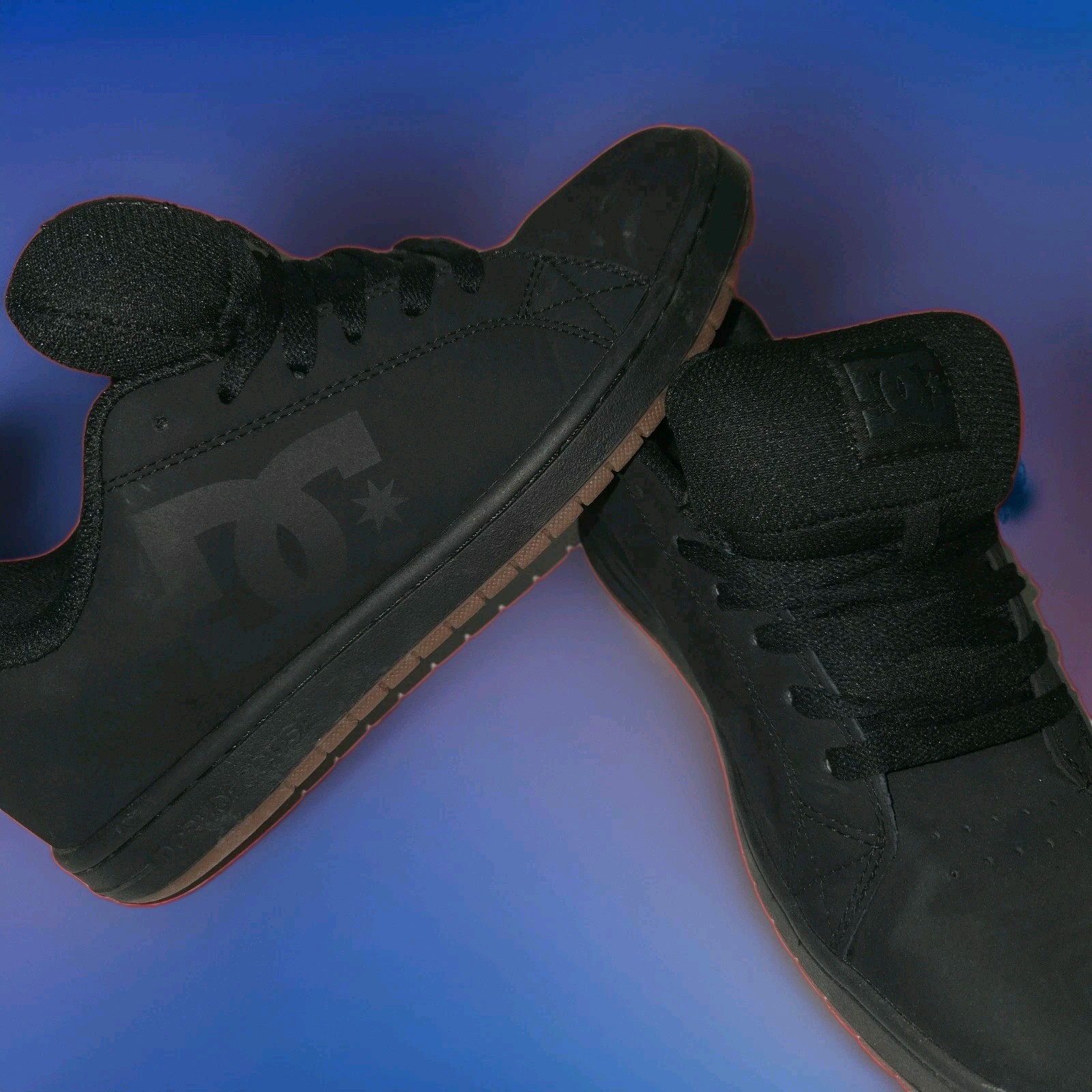 DC Black Skateboarding Shoes Men's Sport Footwear Casual Athletic Sneaker