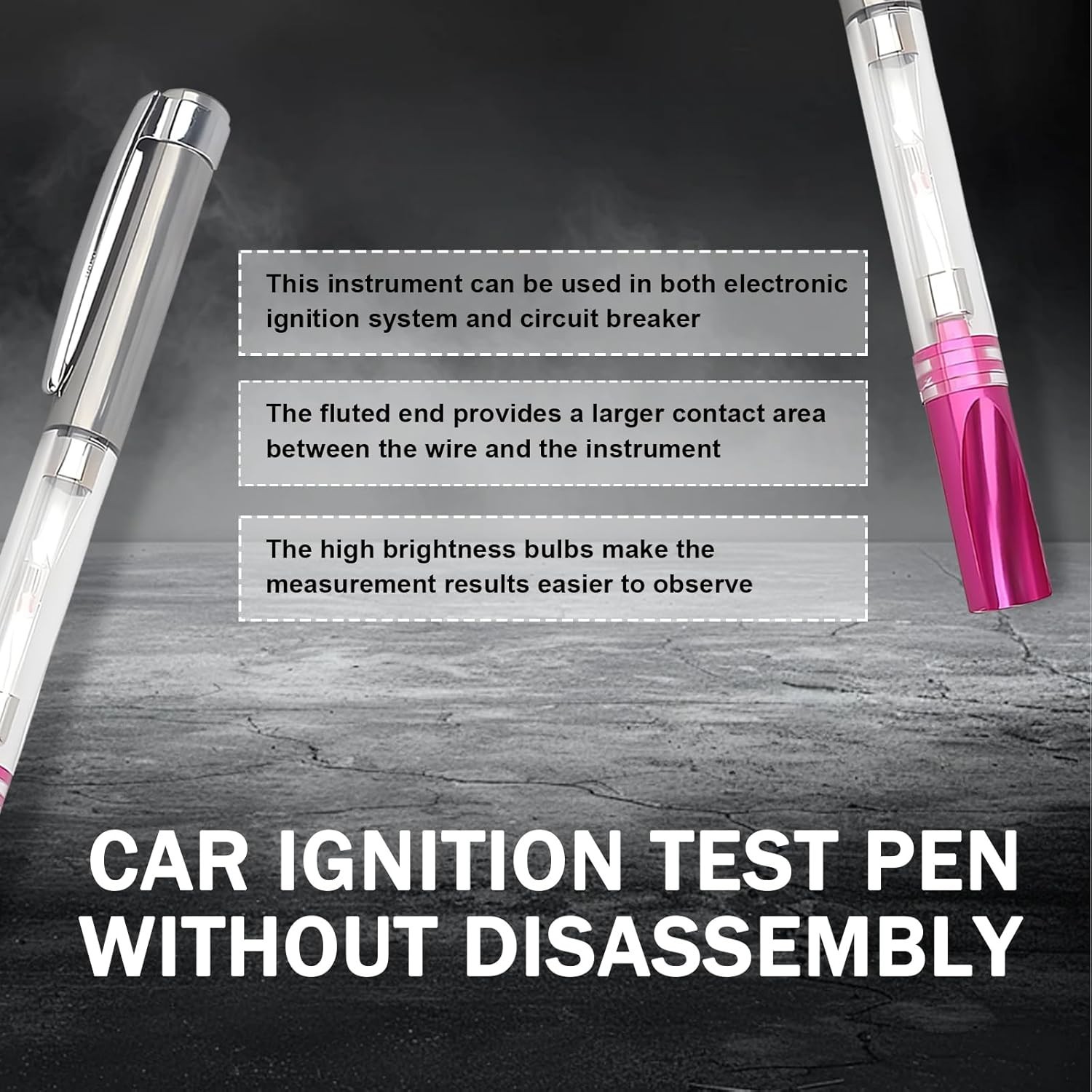 Universal Spark Plug & Ignition Coil Tester - High-Voltage Diagnostic Tool fo...