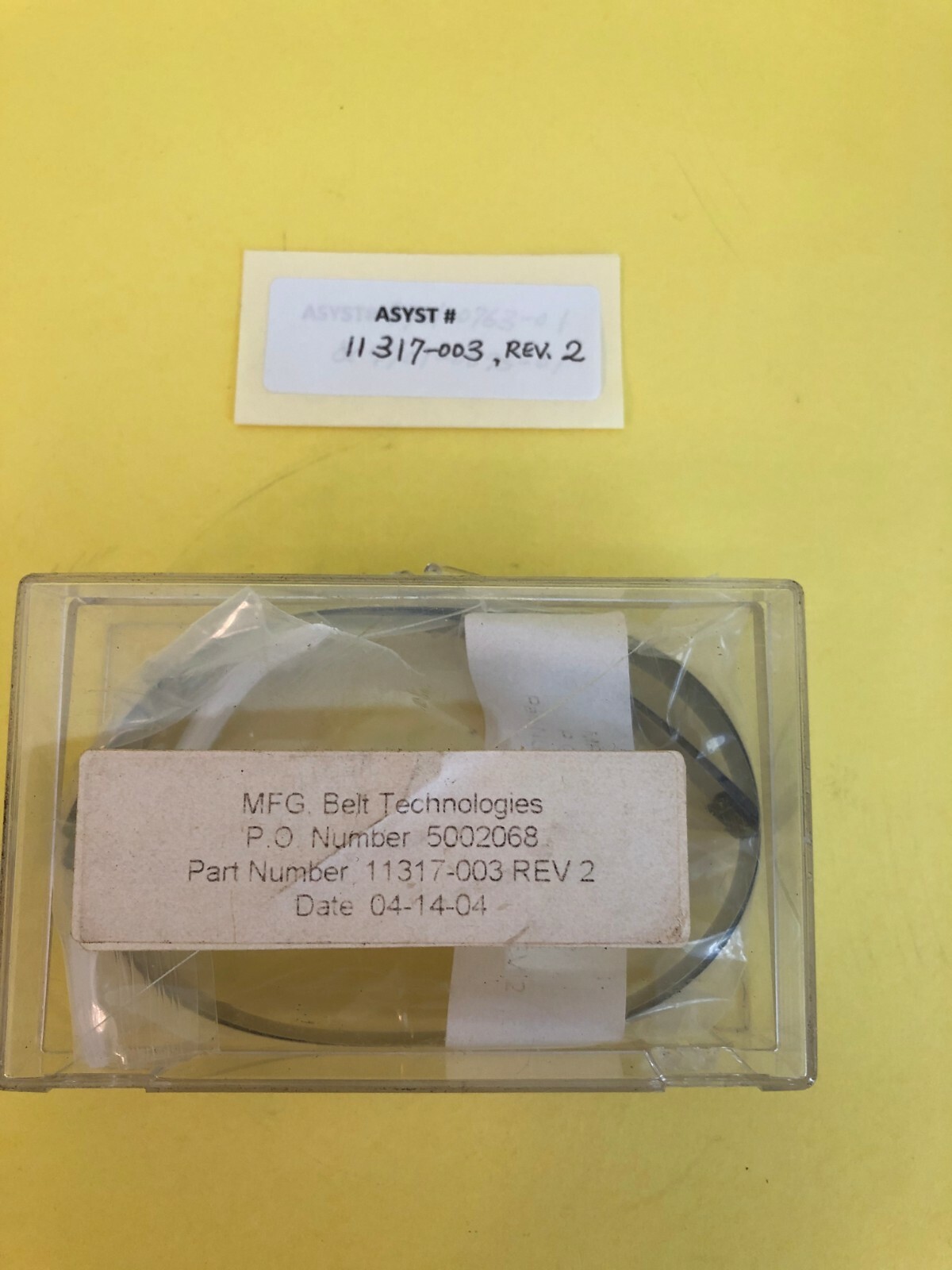 Lot of  2 --  New Surplus metal belt  11317-003 REV. 2