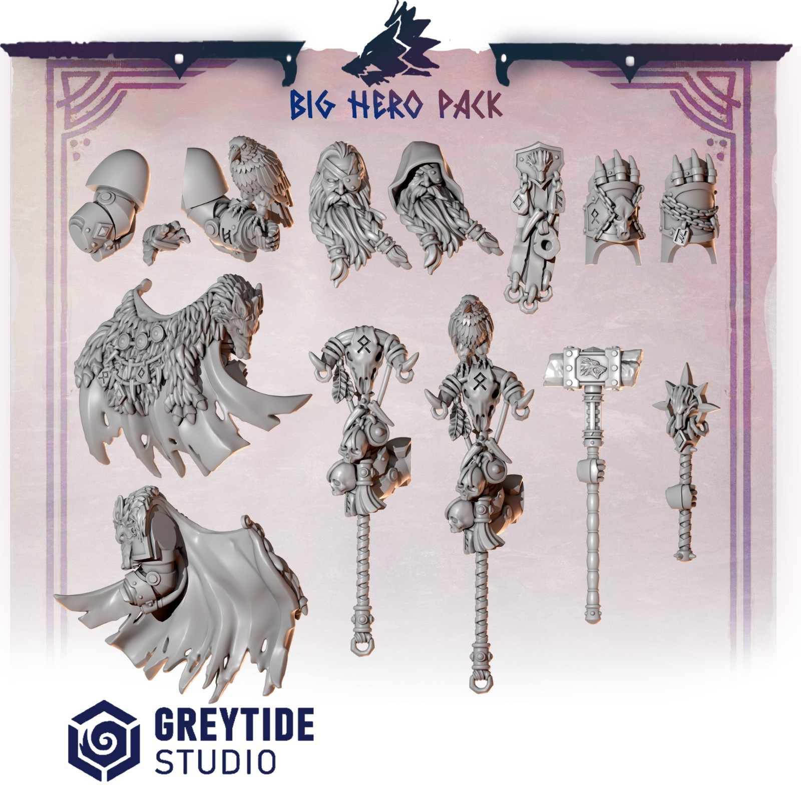 Primal Hounds Big Hero Pack+ from GreyTide Studio.