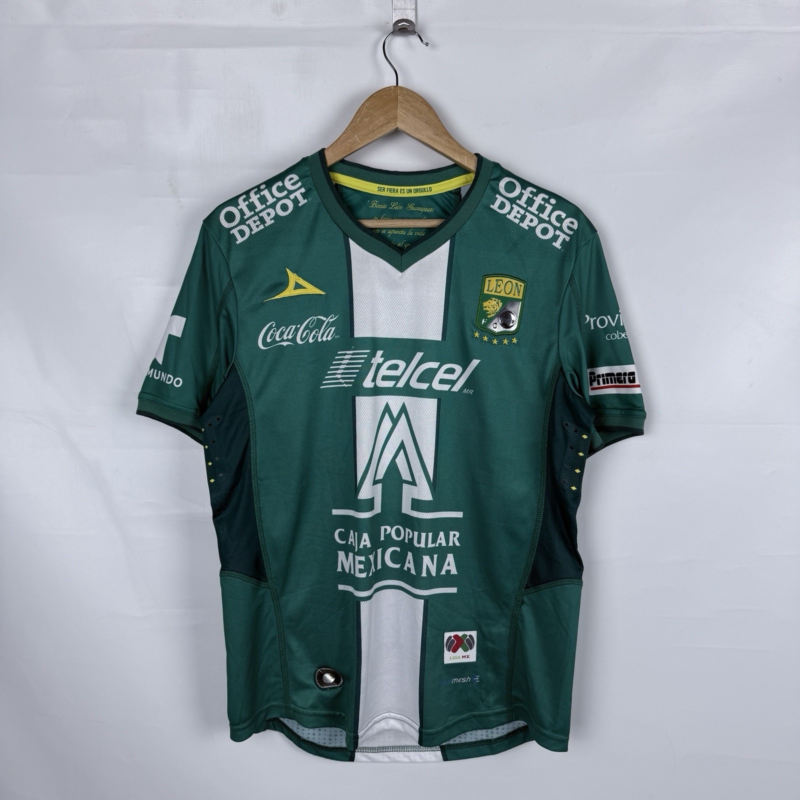 Pirma Club Leon Home Jersey Authentic Shirt 2013/14 Sz M