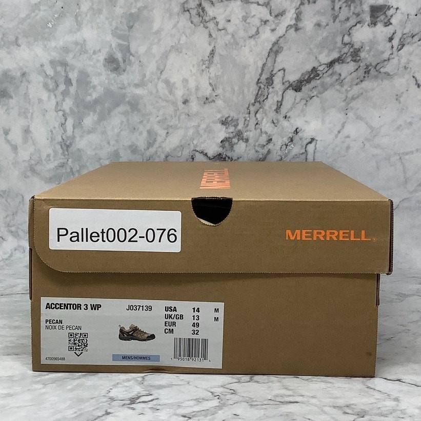 Merrell Mens 14 M Pecan Accentor 3 Waterproof Hiking Sneakers Leather P2-76