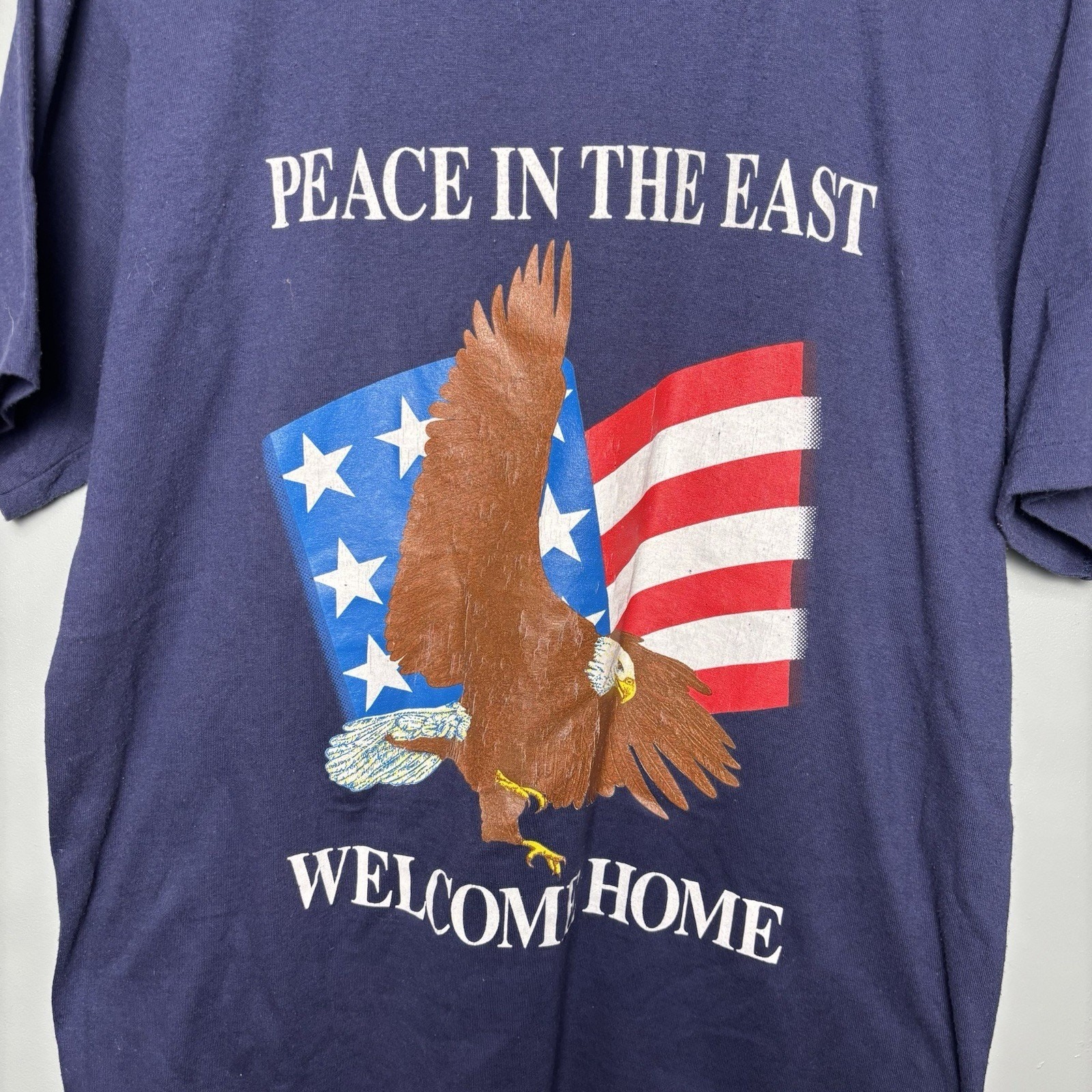 Vintage Desert Storm Peace In The East Large Welcome Home America USA Patriotic