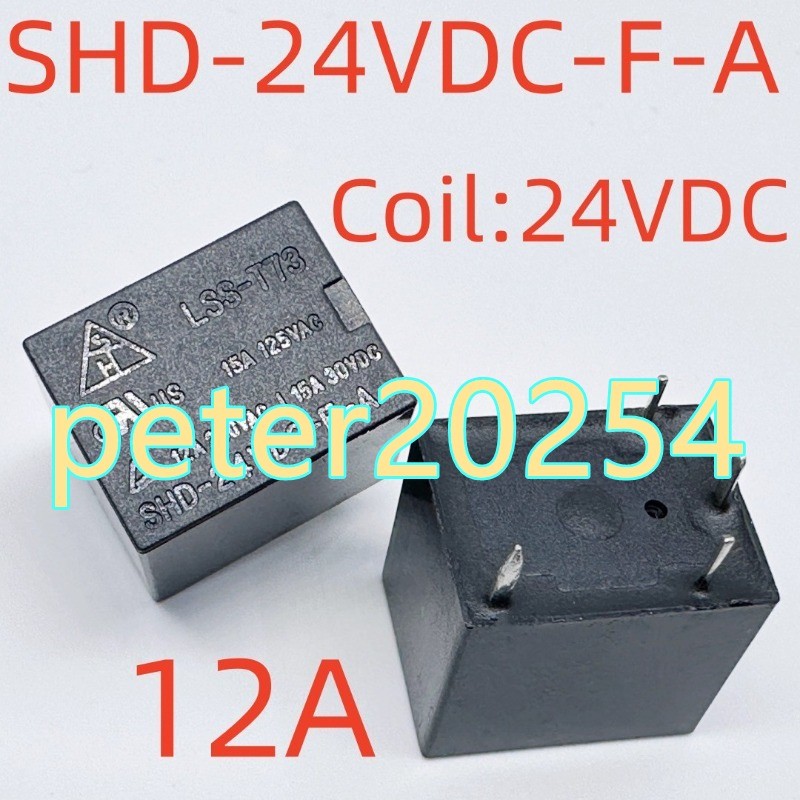 5PCS New 12A SHD-24VDC-F-A LSS-T73 T78A-24V 4-pin Relay#TT