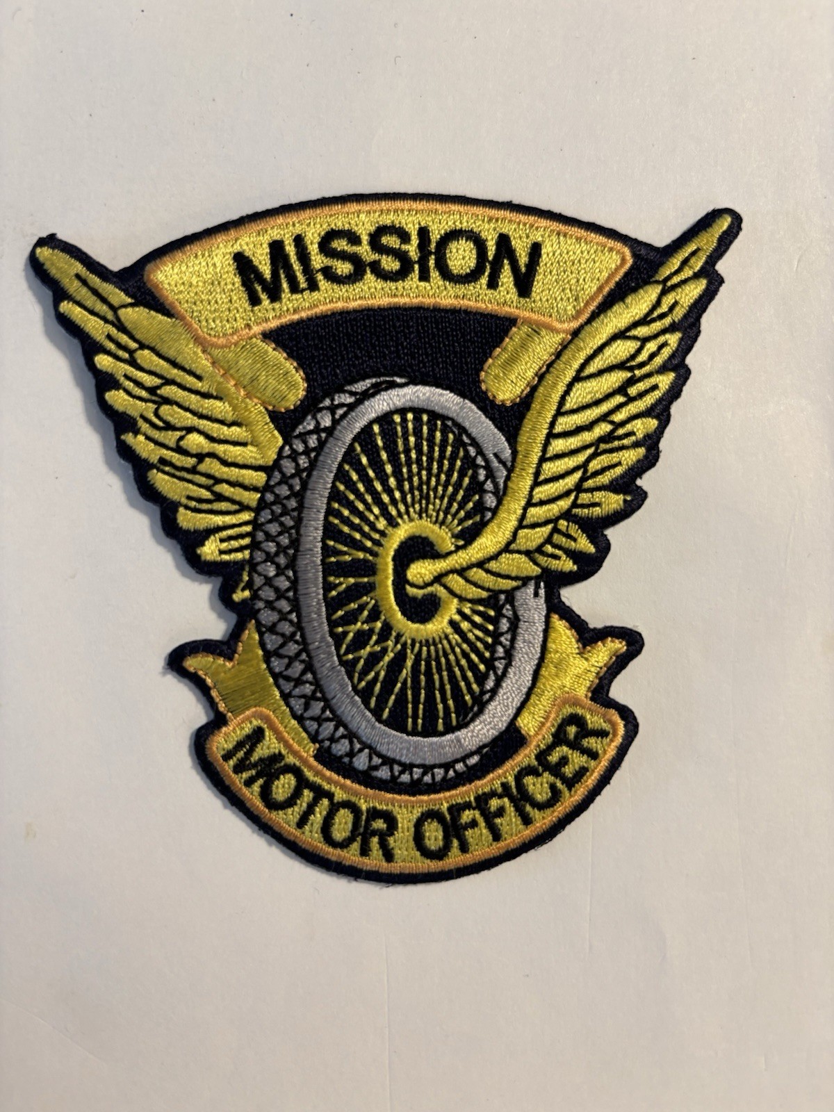 Mission, Kansas   Motorcycle Officer Wings & Wheel Patch