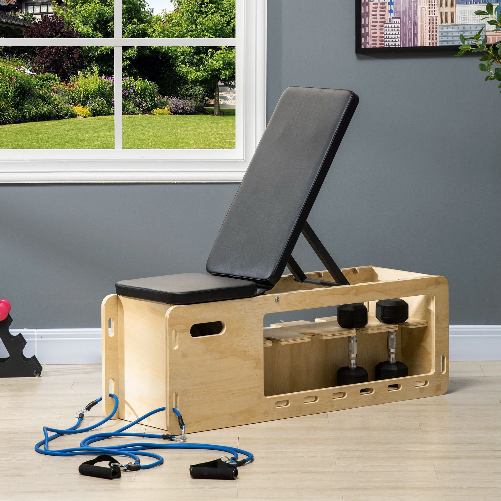Adjustable Weight Bench Rack Storage Incline Workout Bench