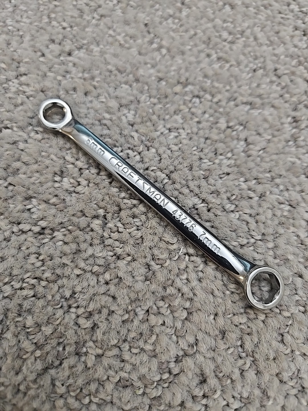 Craftsman 43776 6mm + 7mm  6pt Double Box End Ignition Wrench USA 1261