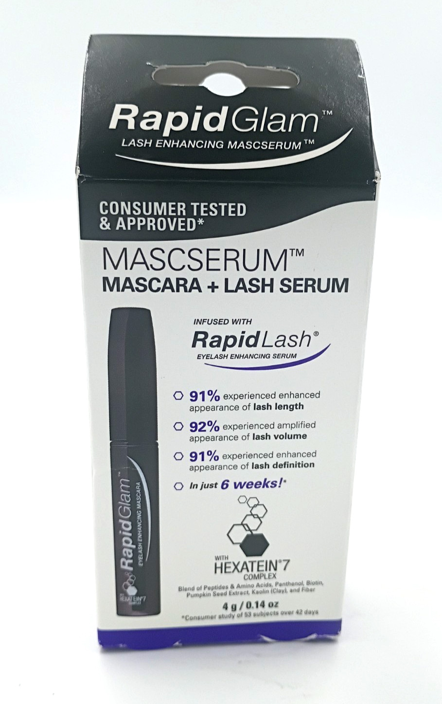 RapidGlam Lash Enhancing Mascara + Lash Serum 4g NEW in Sealed Box