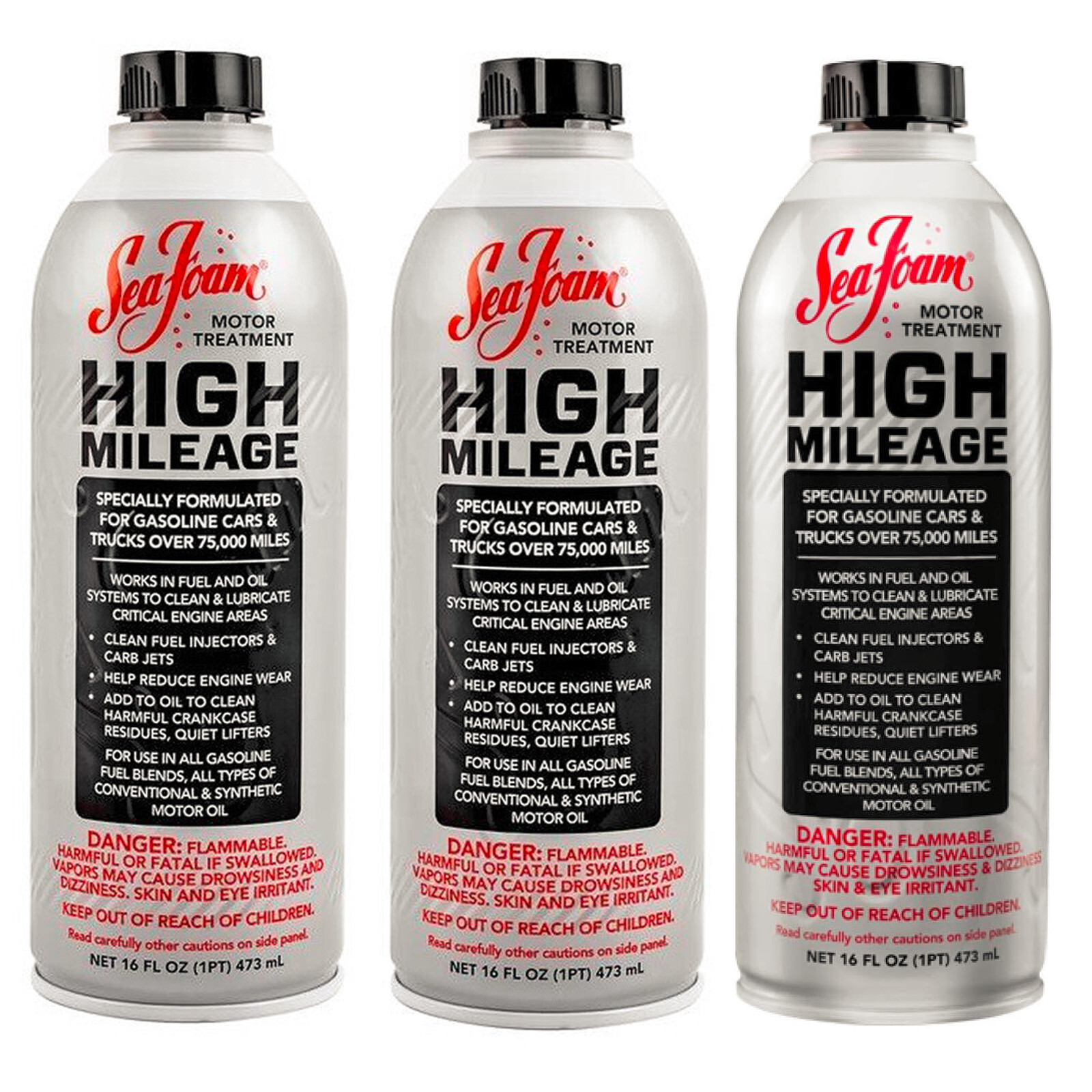 Sea Foam HM16 High Mileage Fuel Injector Cleaner 16oz HM-16 Pack of 3