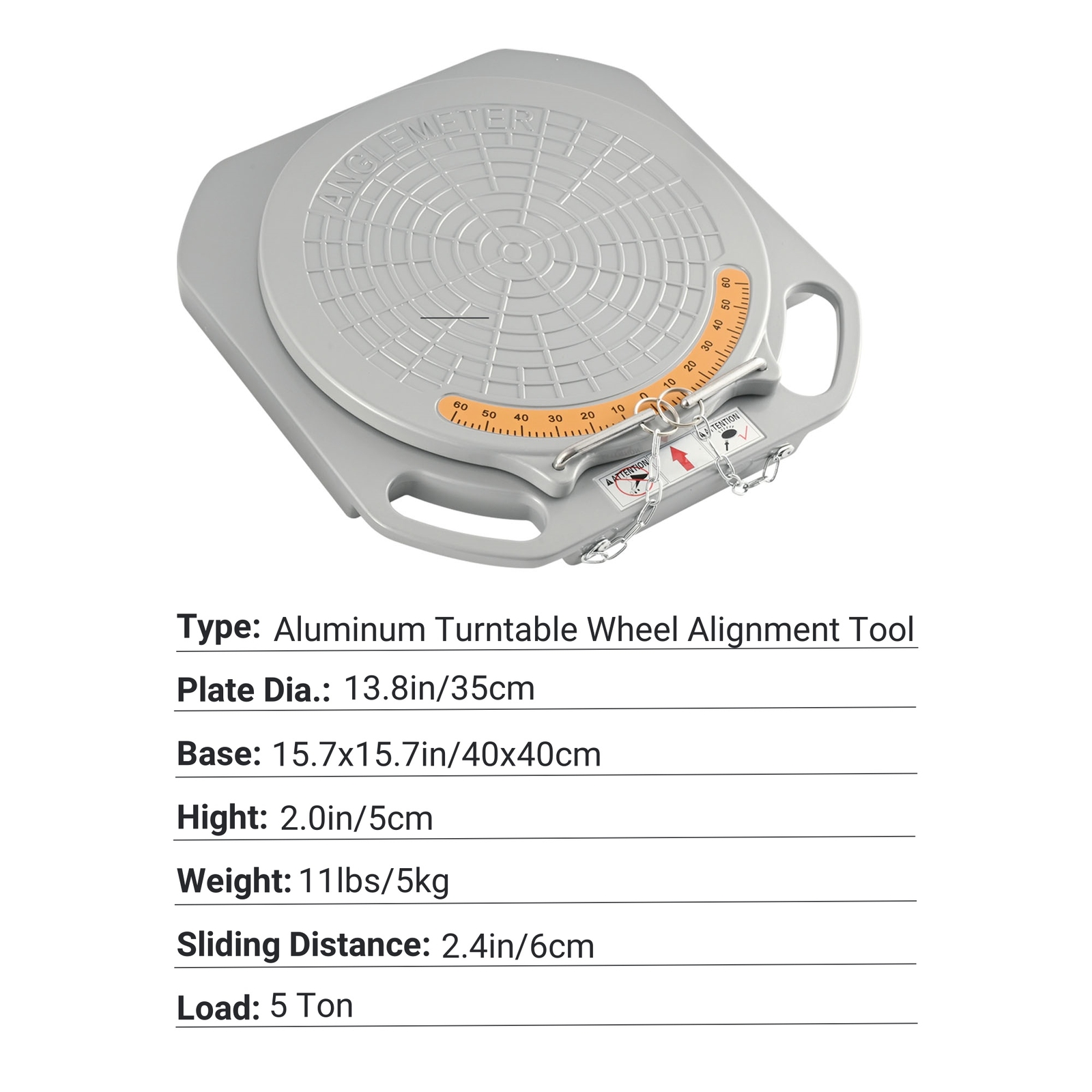 One Pair Alignment Tool Car Front End Wheel Alignment Tool Alignment Turn Plates