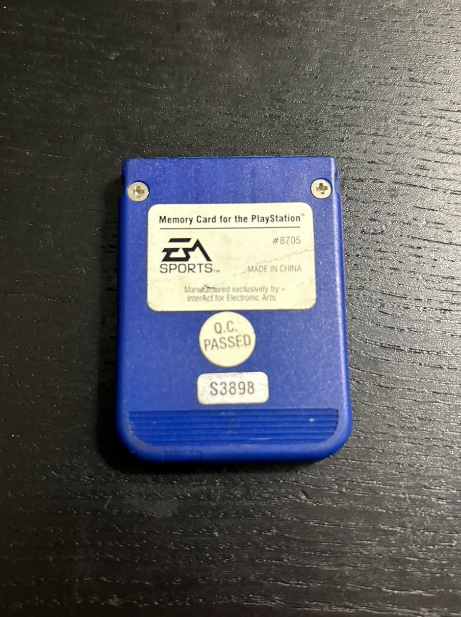 Playstation EA Sports Blue Memory Card EUC