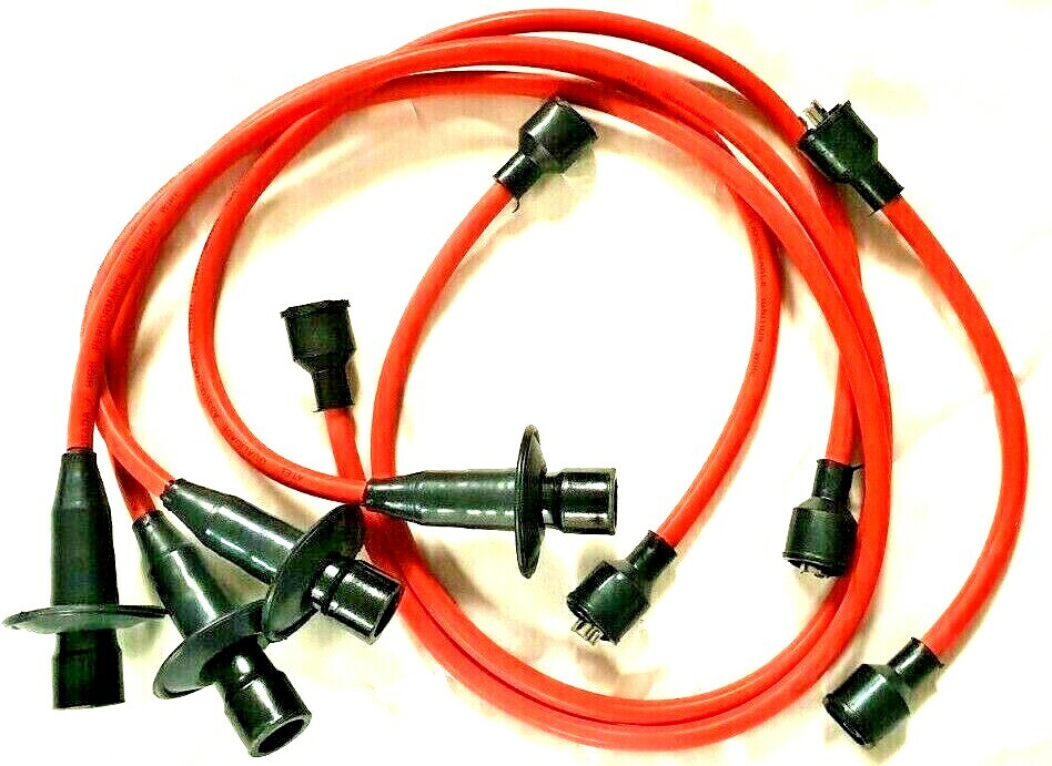T1 Beetl e T2 Bay Red Ignition / HT Lead Set Classic Aircooled Engines 1.2 - 1.6