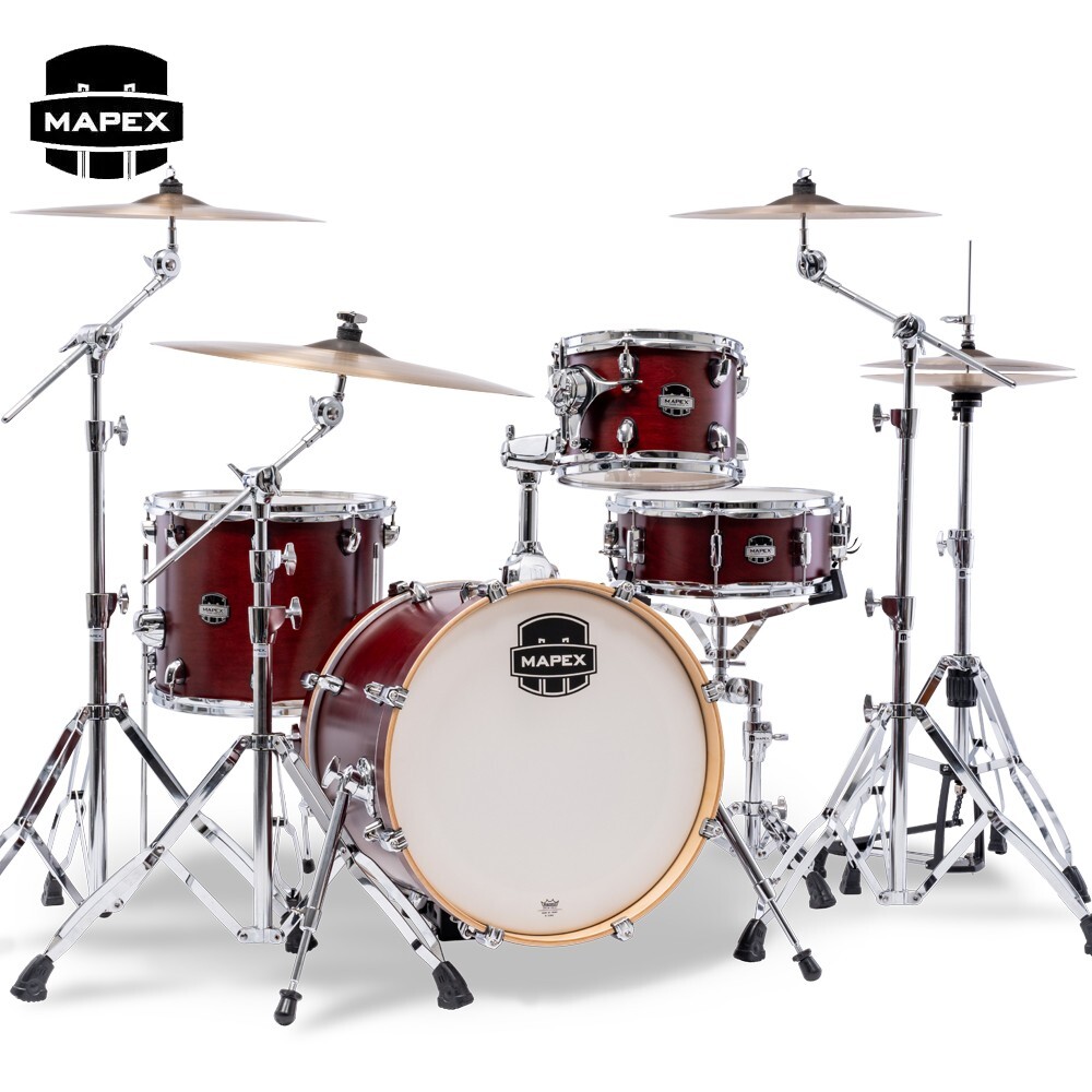 Mapex Mars Maple Series 4-Piece Bop Drum Shell Pack Merlot Satin MM486SWI