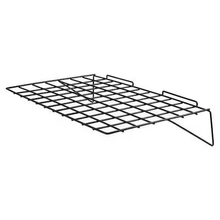 Econoco Ebl/2314 Straight Shelf, Semi-Gloss, 24"L, Black, 6Pk