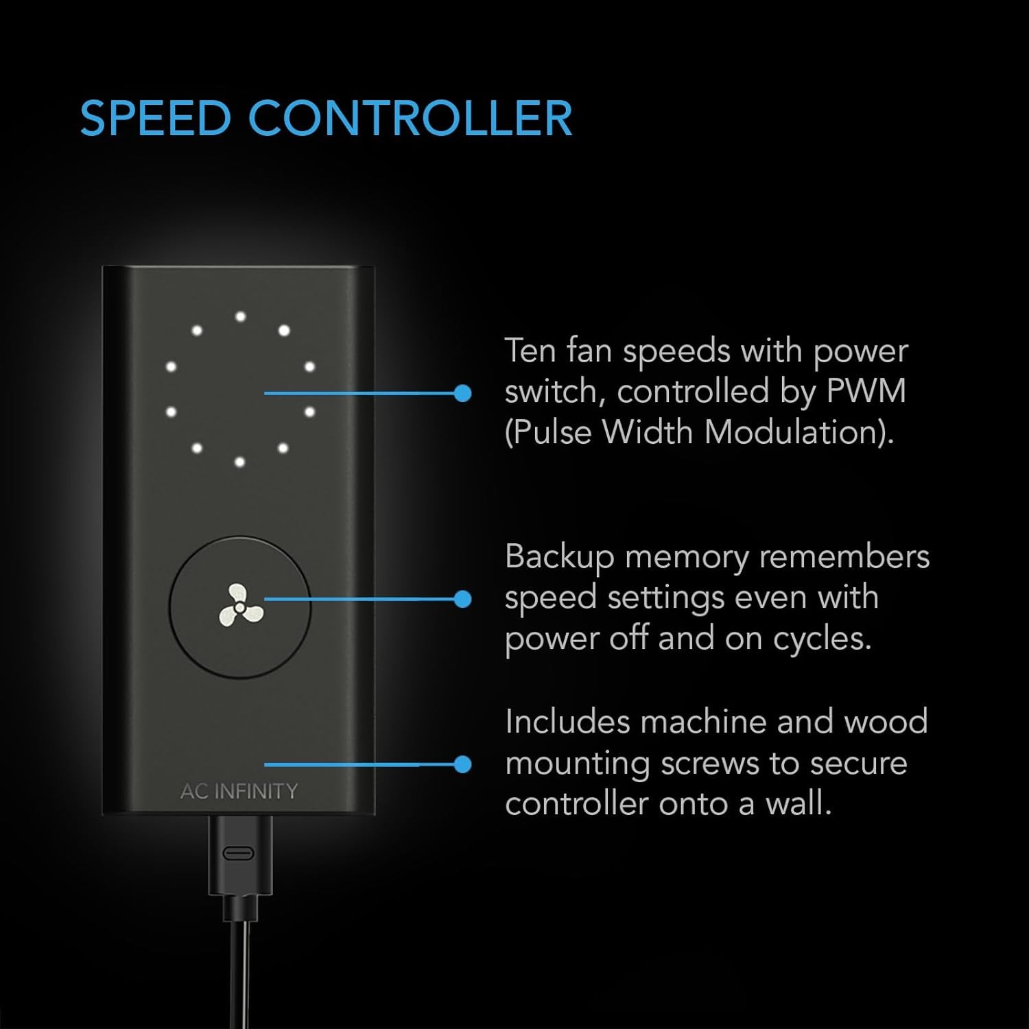 Quiet 4 Inch Inline Duct Fan with Speed Controller EC Motor