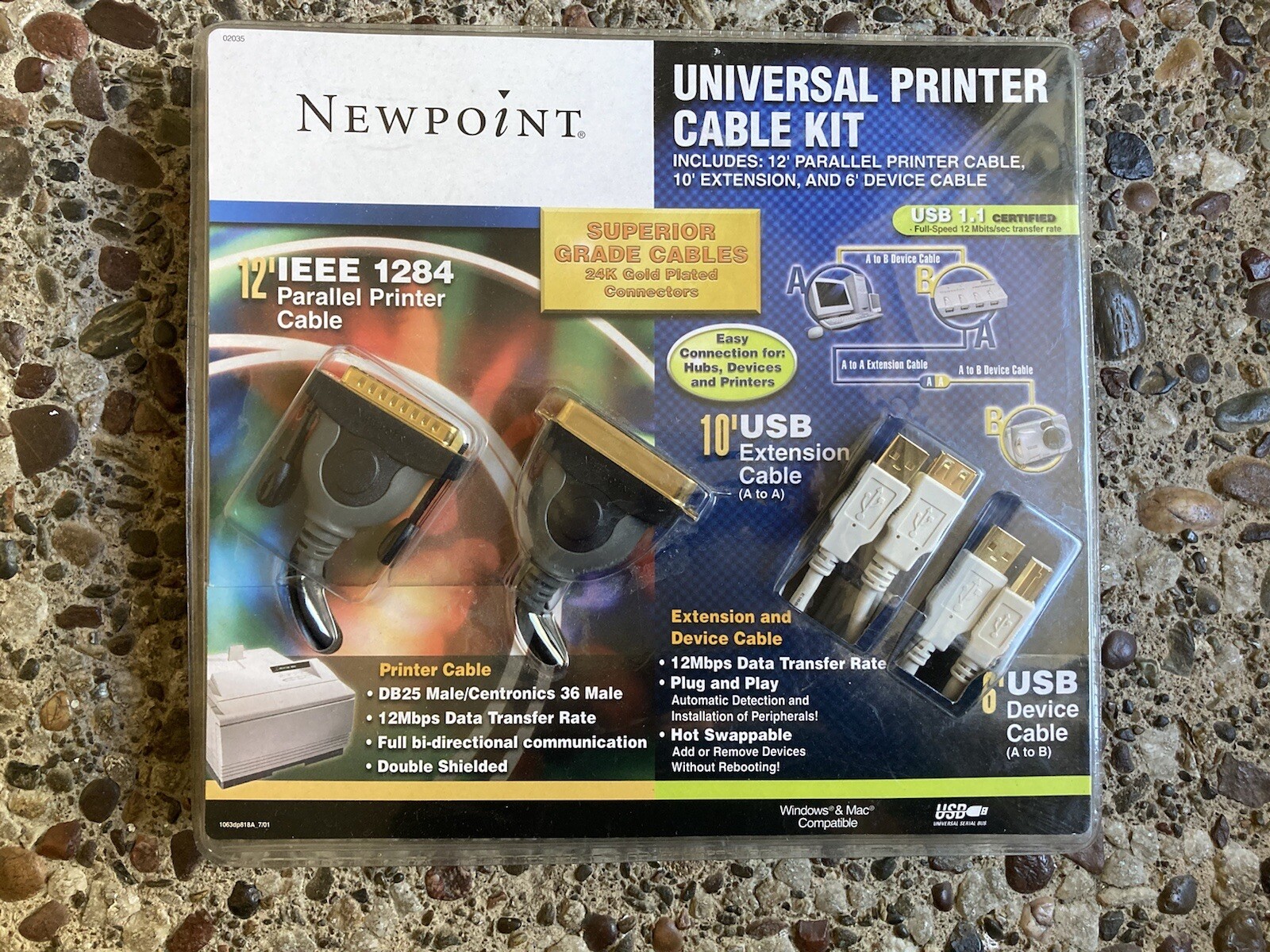 Newpoint Universal Printer Cable Kit 24K Gold Plated Connectors- Superior Grade