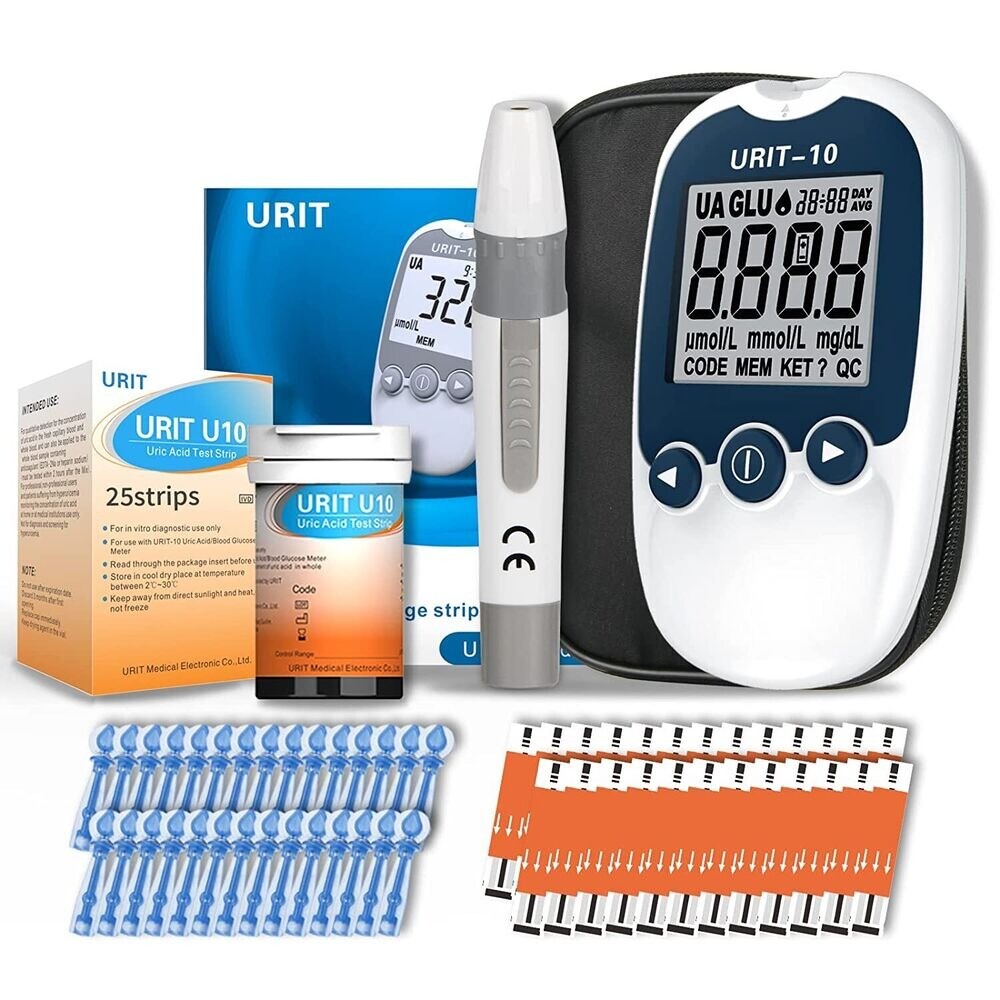 Uric Acid Test Kit, Home Uric Acid Test Meter + 25 Test Strips EYB