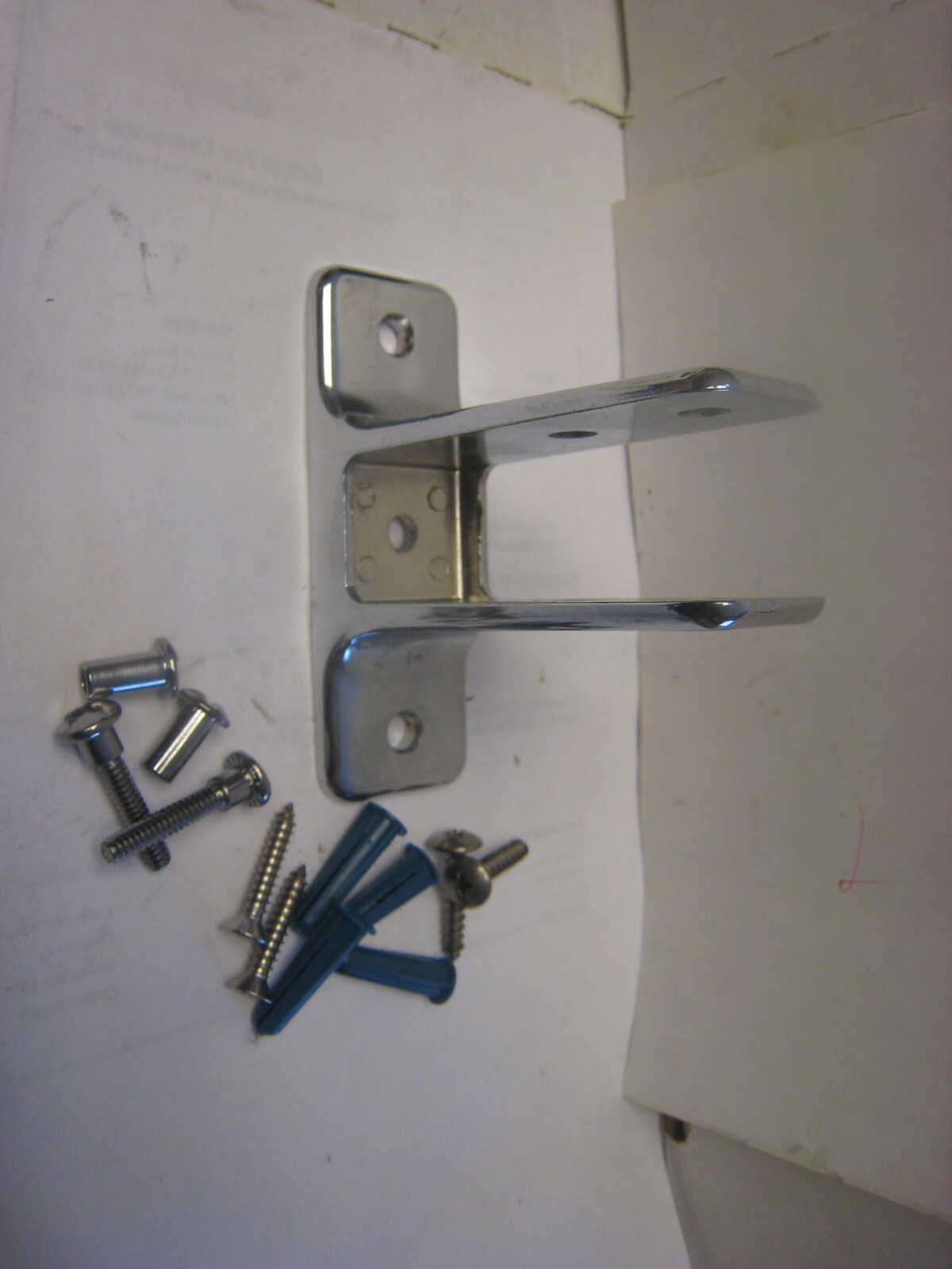 ONE New ASI Urinal Screen Bracket   Bright Chrome  #128 With screws & Tampers