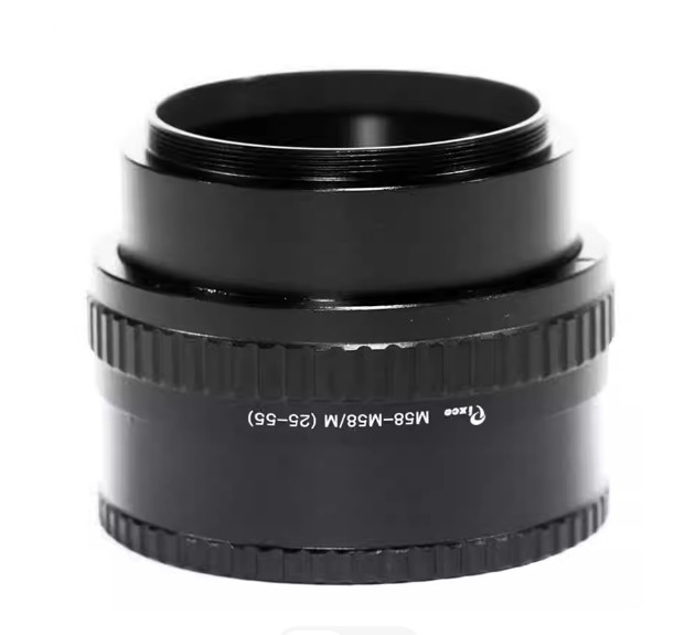 Pixco Lens to M58 Camera Adjustable Focusing Helicoid Adapter Macro Tube 25-55mm