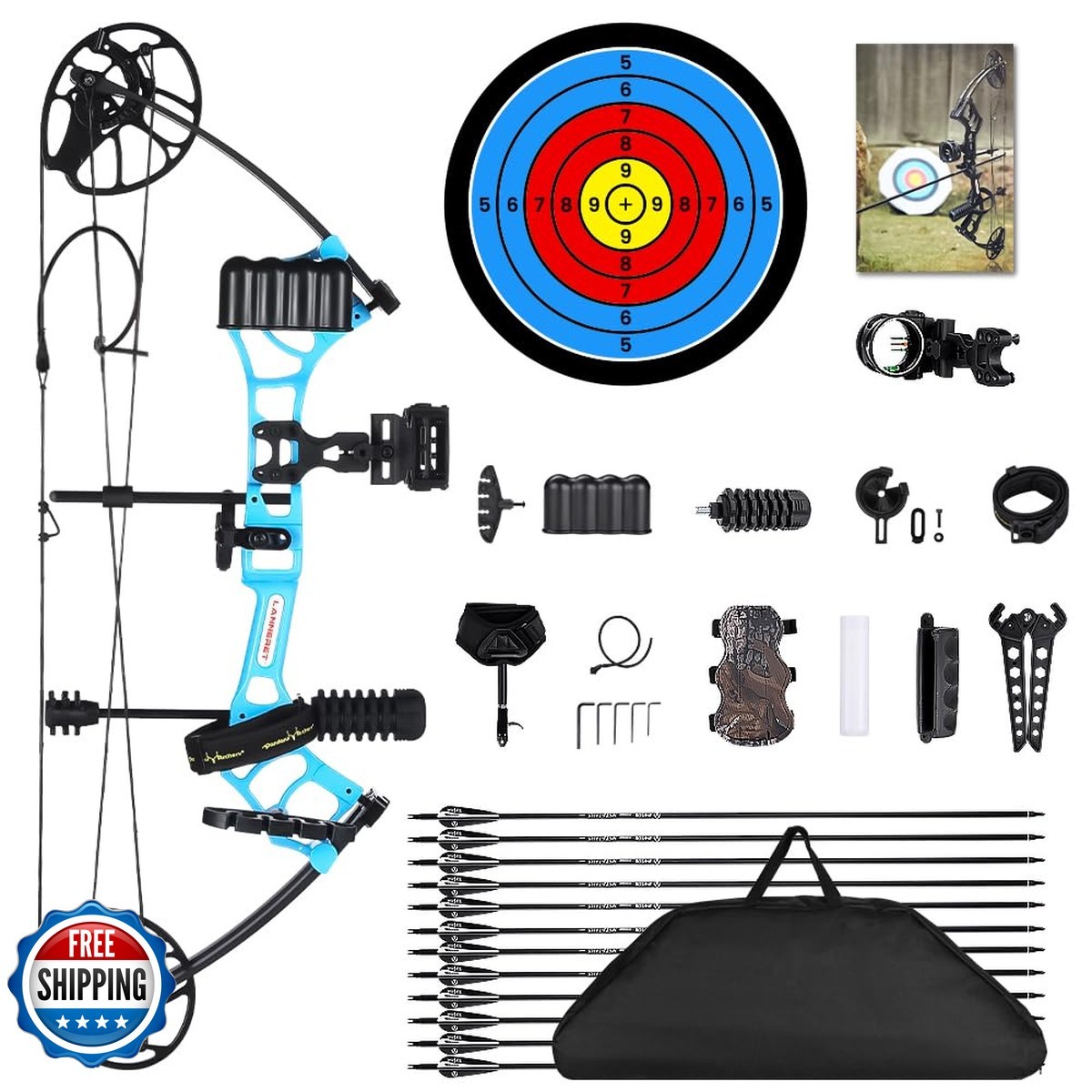 Pandarus Archery Ready To Hunt Lightweight Compound Bow Package For Adults And