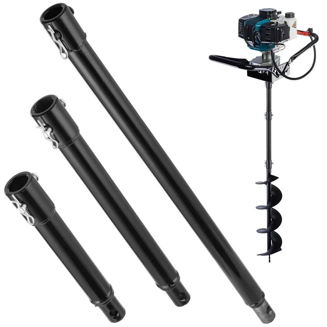 3 PCS Auger Extension Drill Bits, 3/4” Shaft Earth Auger Drill Bit Extension,...