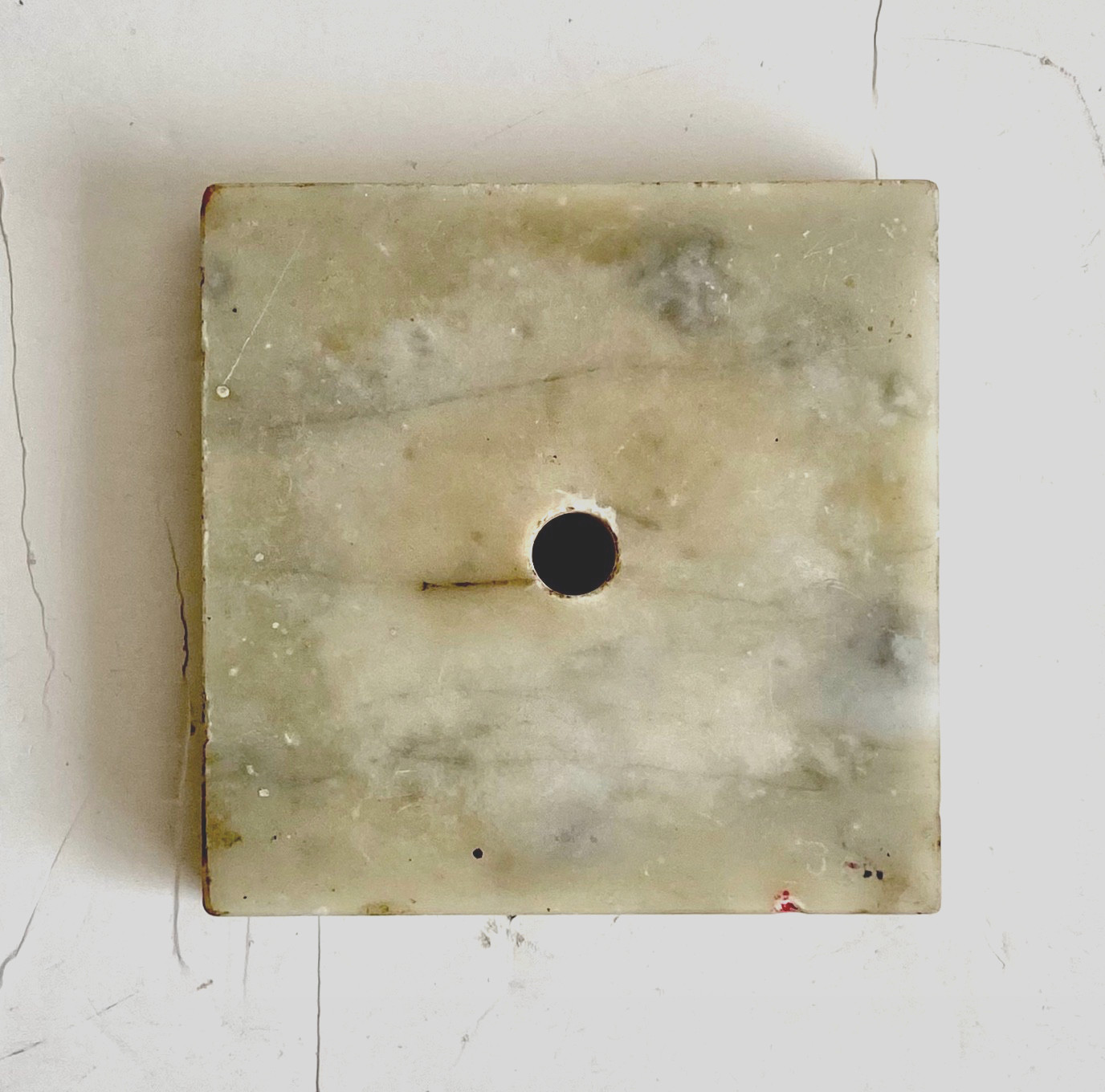 Vintage Onyx Marble Table Floor Lamp Base Spacer Break Figure Stand Square