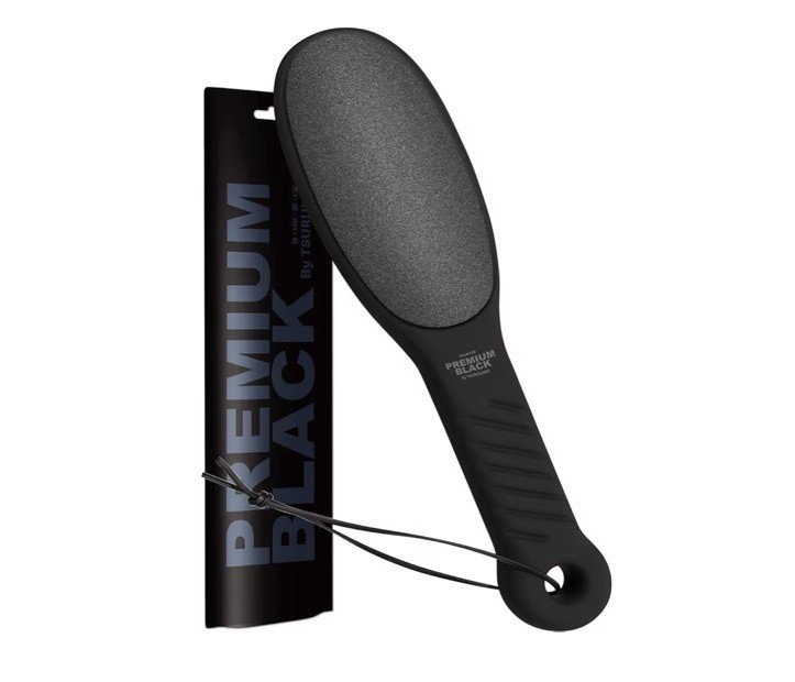 TSURULABO - Premium Black Foot Scrubber, Callus Remover Foot File with 2 Sides