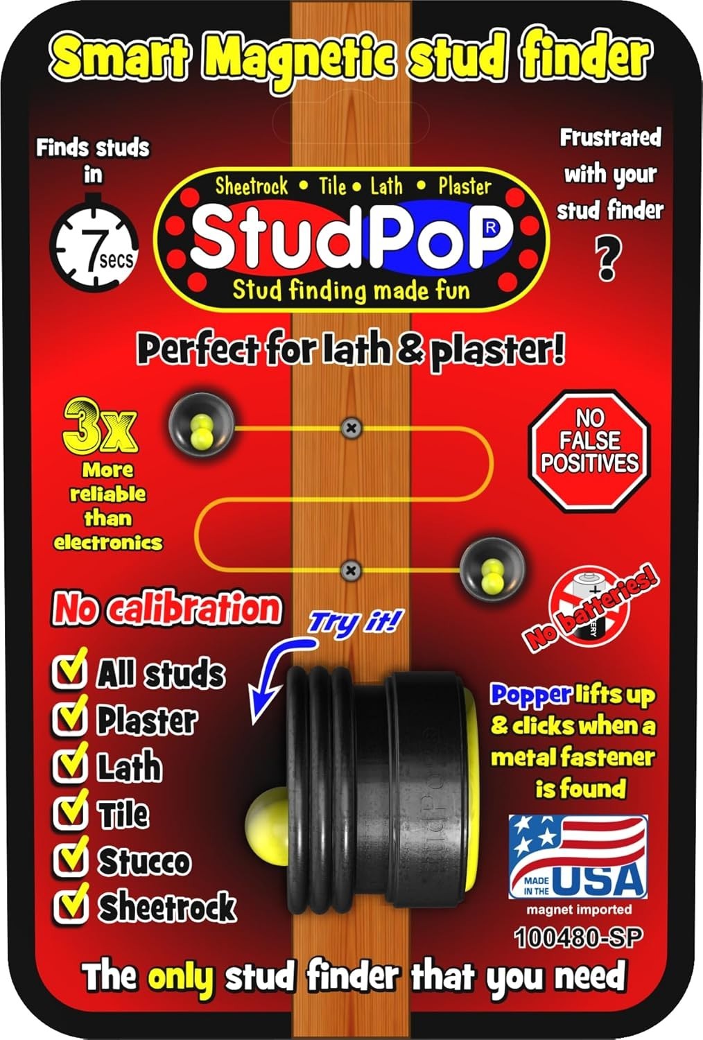 Effortless Stud Finder with Visual Cue - Perfect for Thick Walls & DIY Projects
