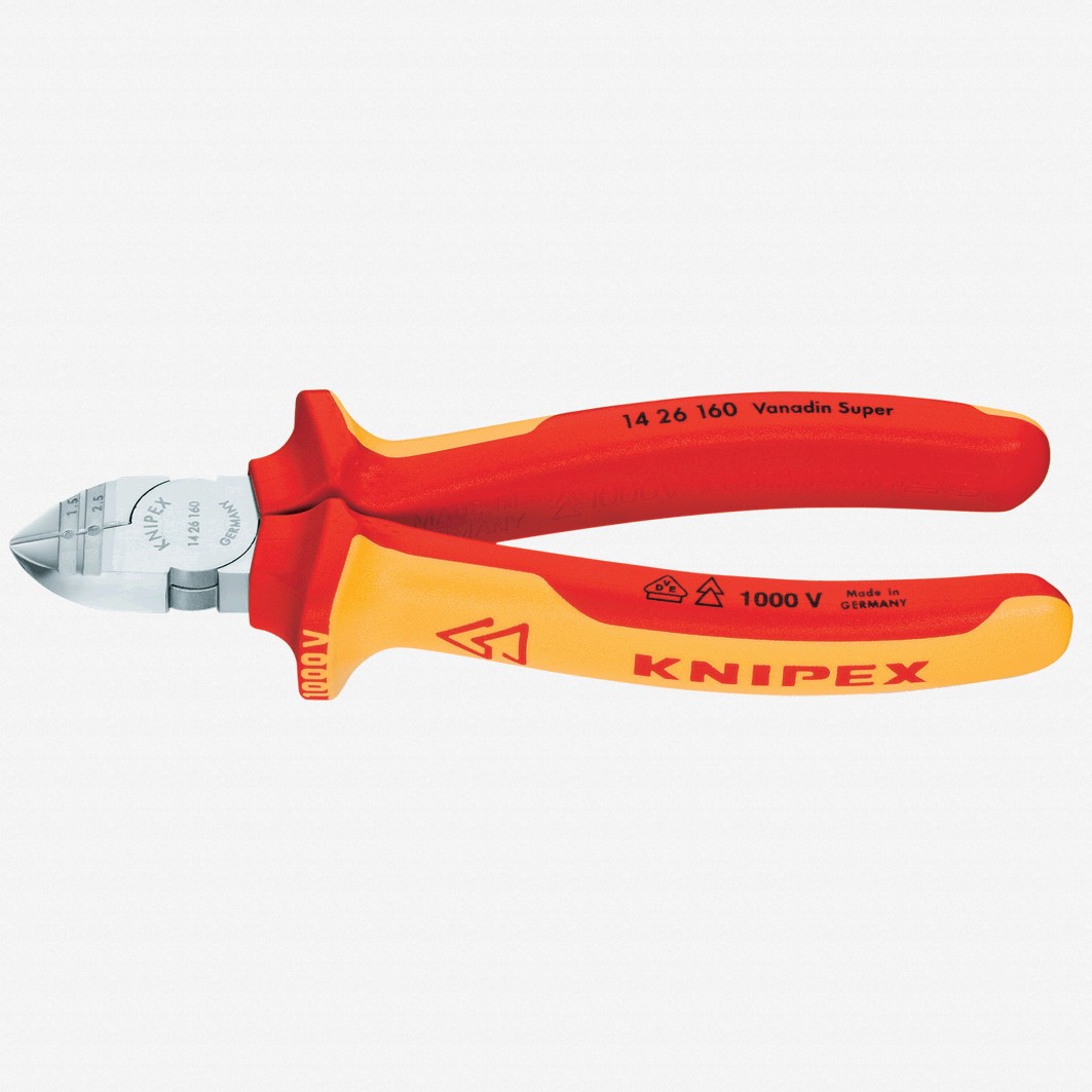 Knipex 6.3" Diagonal Cutting Pliers with Stripper - Insulated