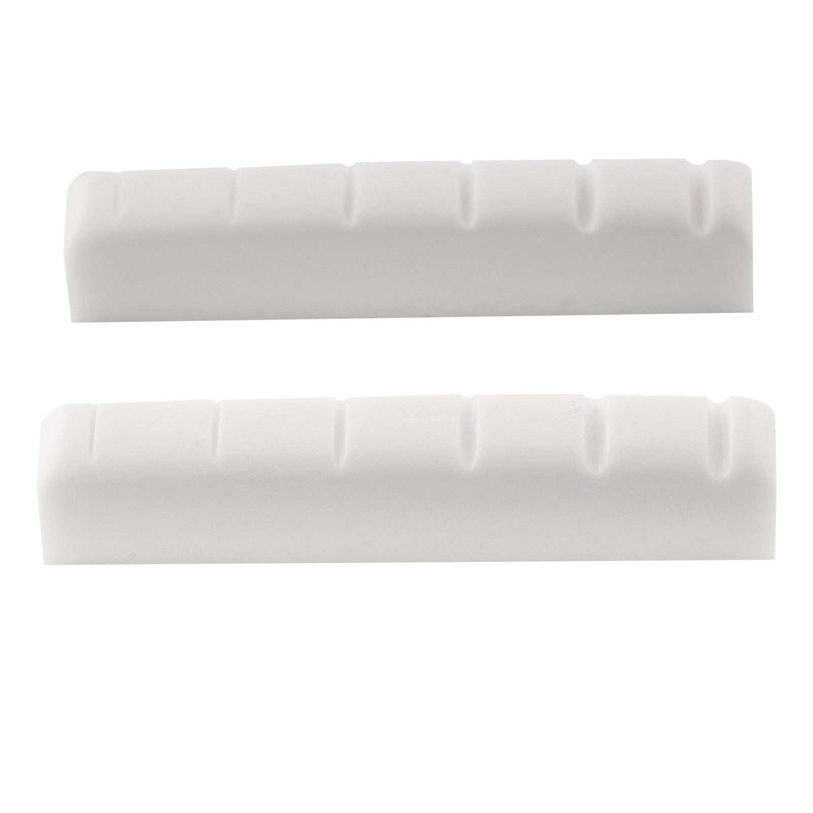 Musiclily Pro 2Pcs White Slotted 44mm Nuts Flat For 6 String Les Paul LP Guitar