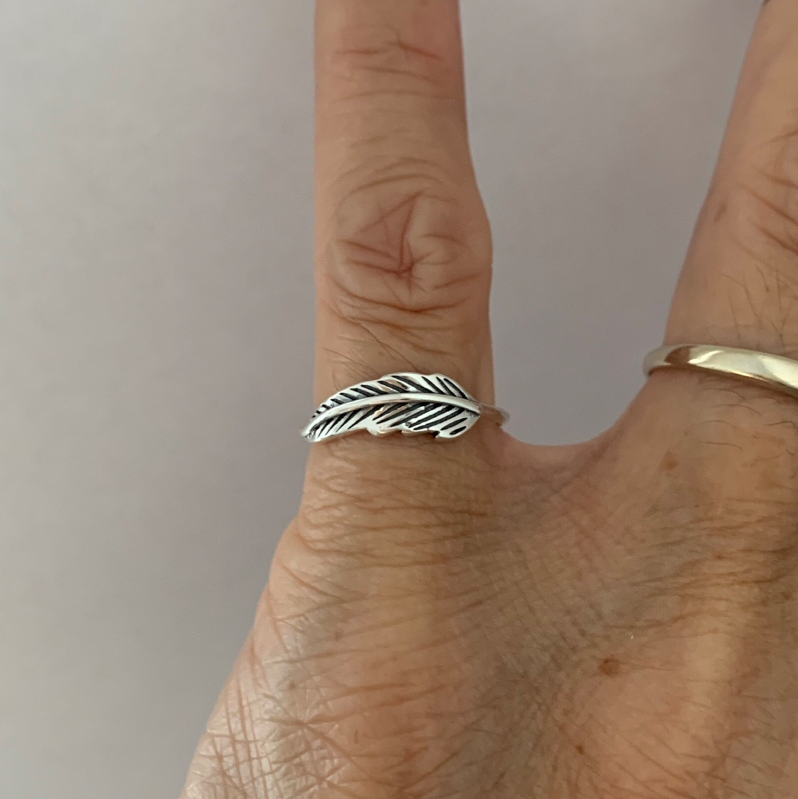 Sterling Silver Angels Wing Toe Ring, Silver Ring, Feather Ring, Religious Ring