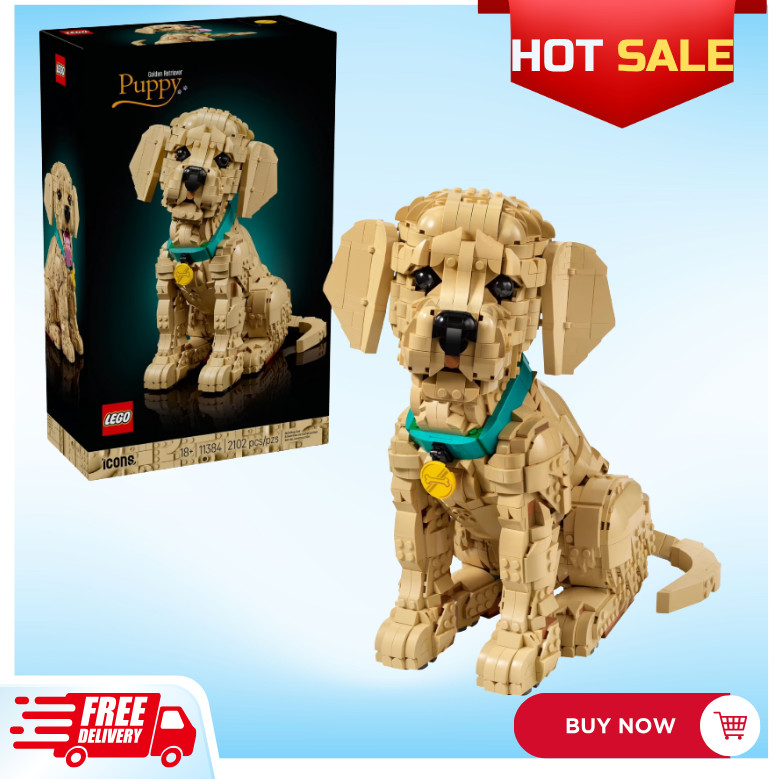 [HOT SALE] LEGO Icons Golden Retriever Puppy Building Set 11384