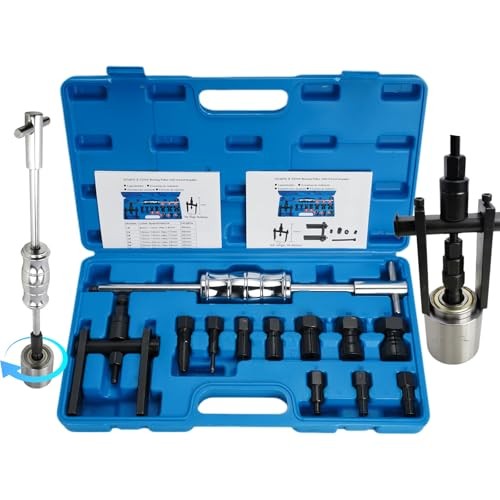 Upgrade 8-32MM Bicycle Blind Hole Bearing Puller Set with Slide Hammer & Two