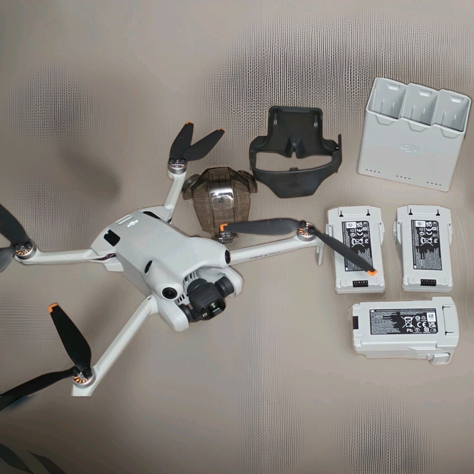 DJI Mini 4 Pro w/3 Intelligent Flight Plus Batteries, Charger, Waterproof Case