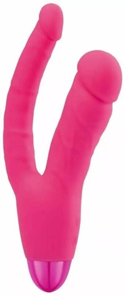 8 inch Rechargeable Double Penetration Dildo Vibrator 10 Speed Sex Toy for Women