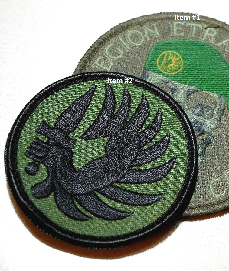 FRENCH FOREIGN LEGION SPECIAL FORCES VeIkrô 2-PATCH SET: French Foreign Legion