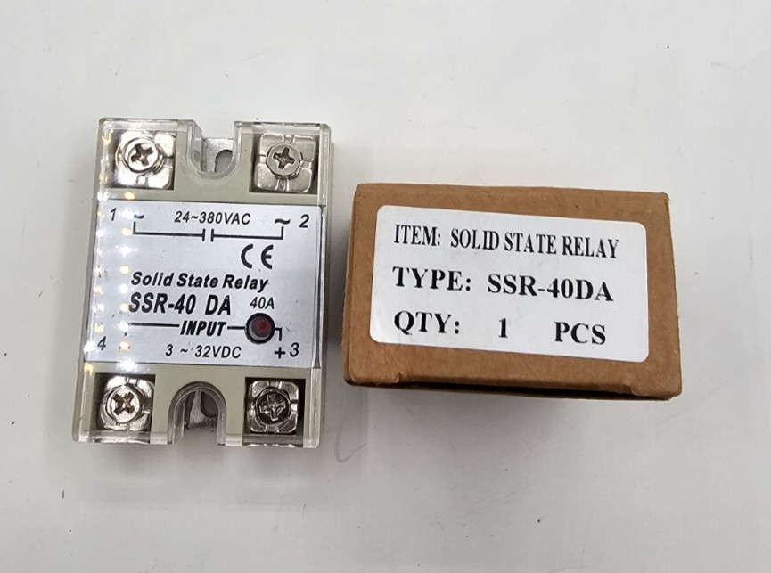 ( QTY 5 ) Solid State Relay SSR-40 DA: Module 3-32 VDC to 24-380 VAC, 40A max