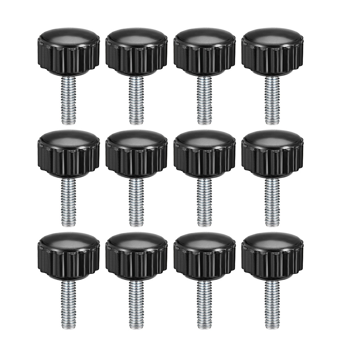 M4 x 16mm Male Thread Knurled Locking Knobs 12pcs