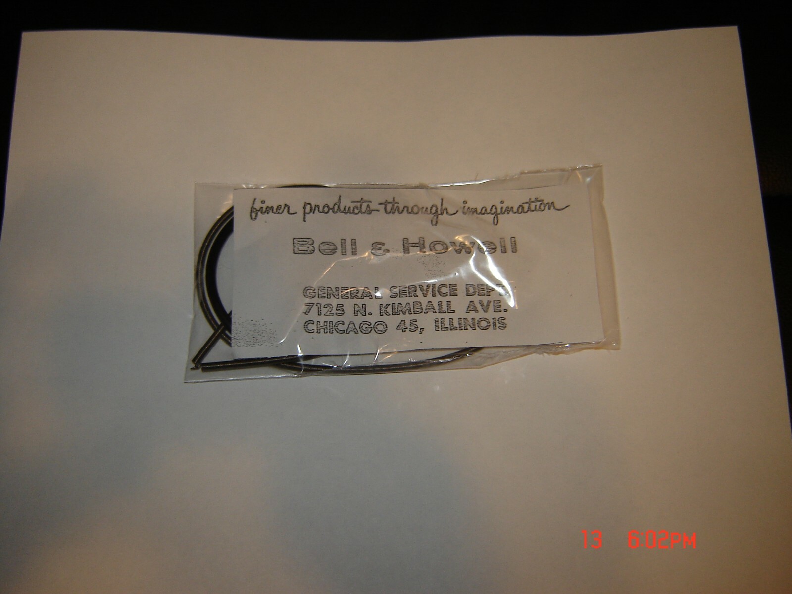 Bell & Howell 10MS Belt's 10 MS Projector,Wire Belt & Motor Belt ,B&H 2 Belt Set